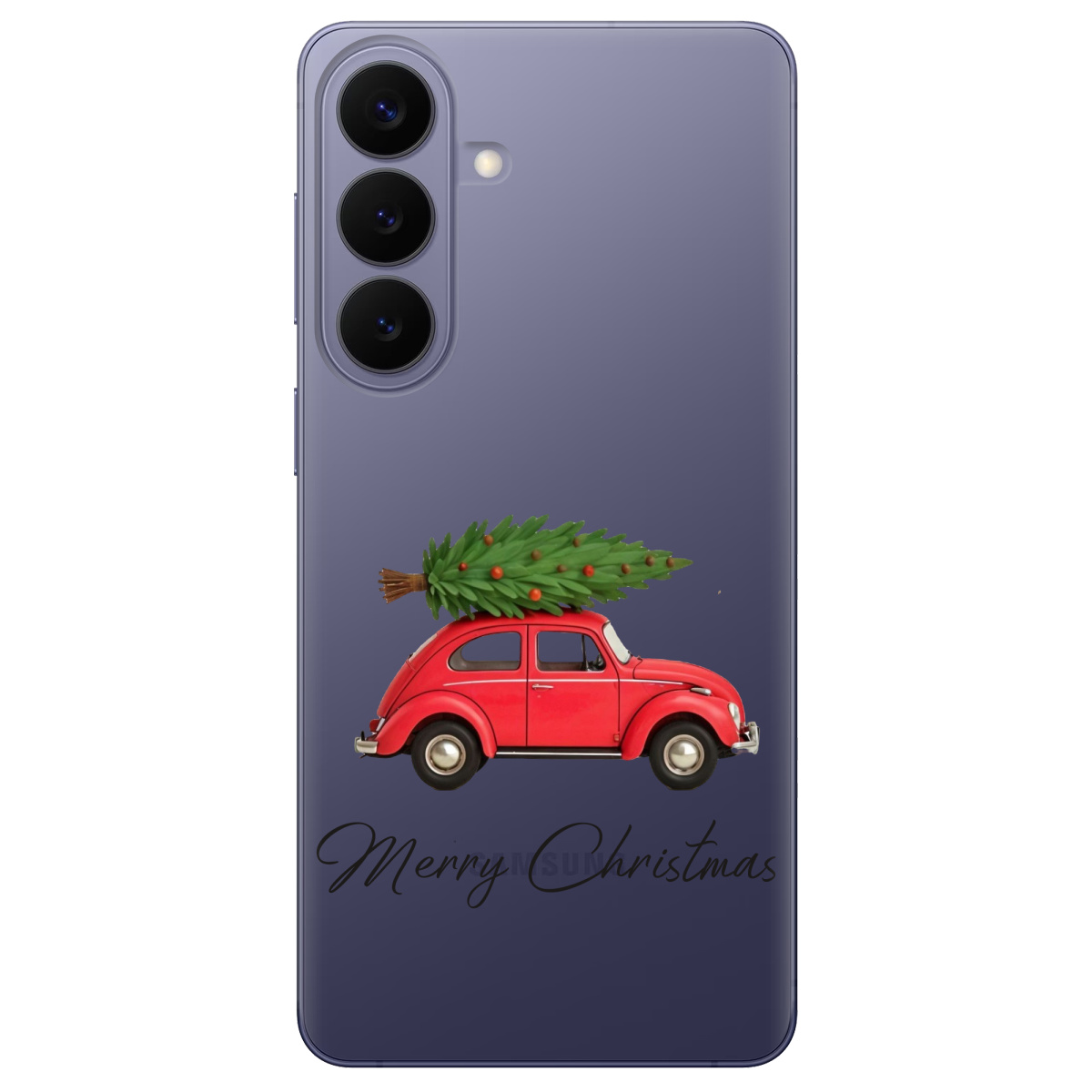 Чехол для Samsung Galaxy S26 Plus прозрачный Christmas on Wheels - фото 1 - Чехлы для телефонов