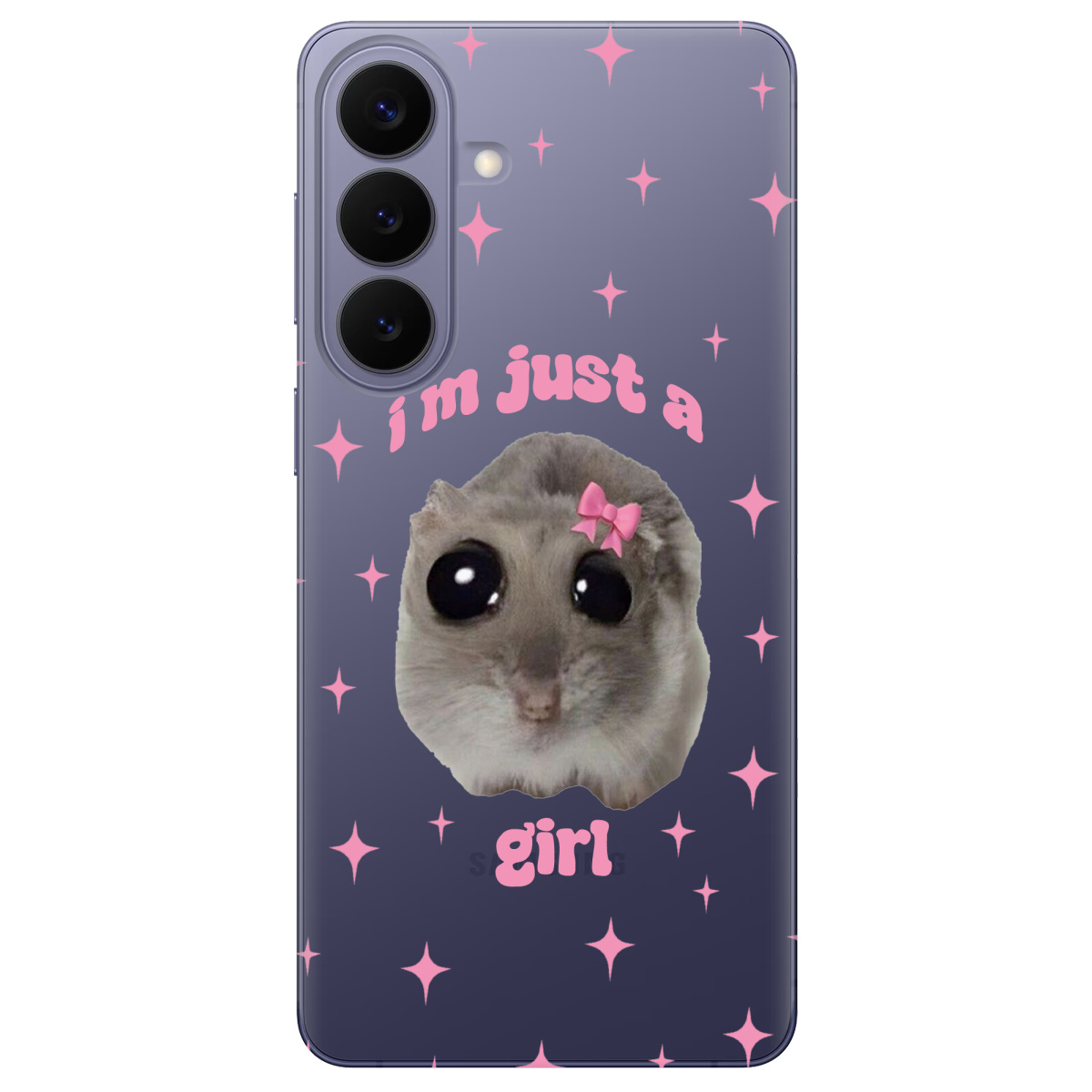Чехол для Samsung Galaxy S26 Plus прозрачный Just a girl - фото 1 - Чехлы для телефонов