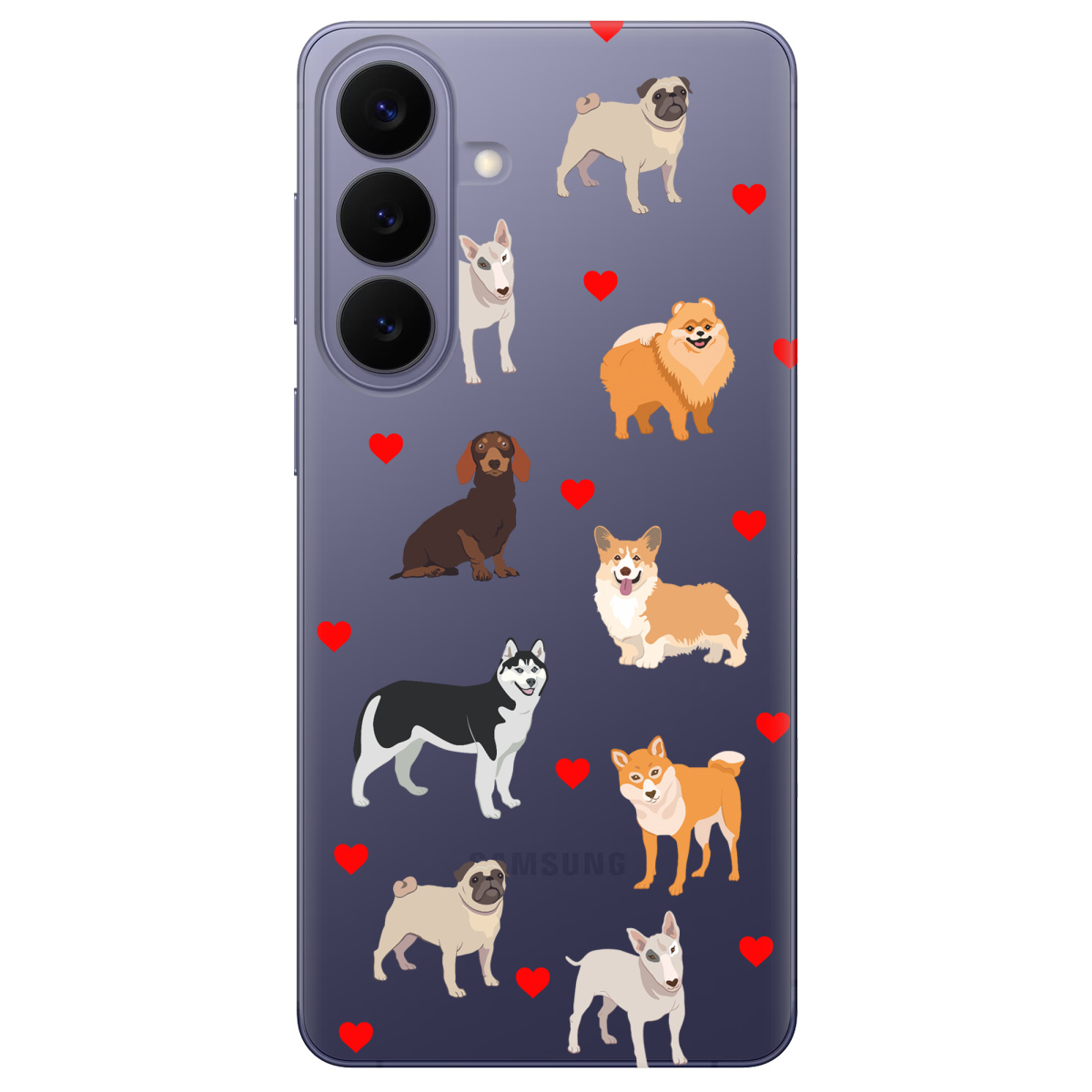 Чохол для Samsung Galaxy S26 Plus прозорий Любов у кожному гав - фото 1 - Чохли для телефонів