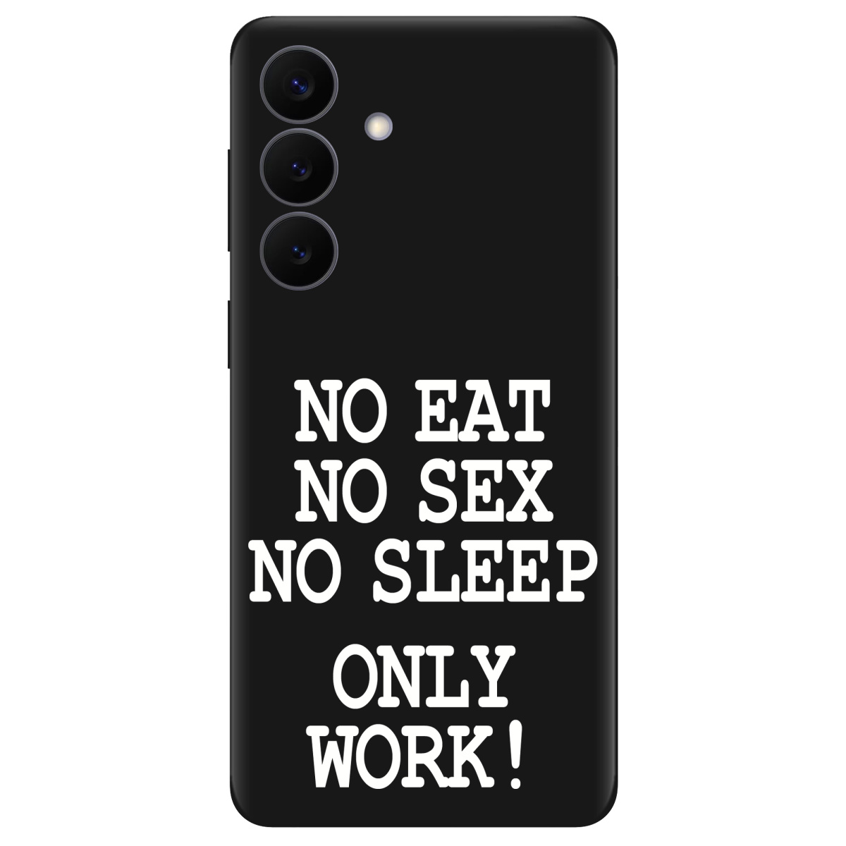 Чехол для Samsung Galaxy S26 Plus черный матовый soft touch Work only - фото 1 - Чехлы для телефонов