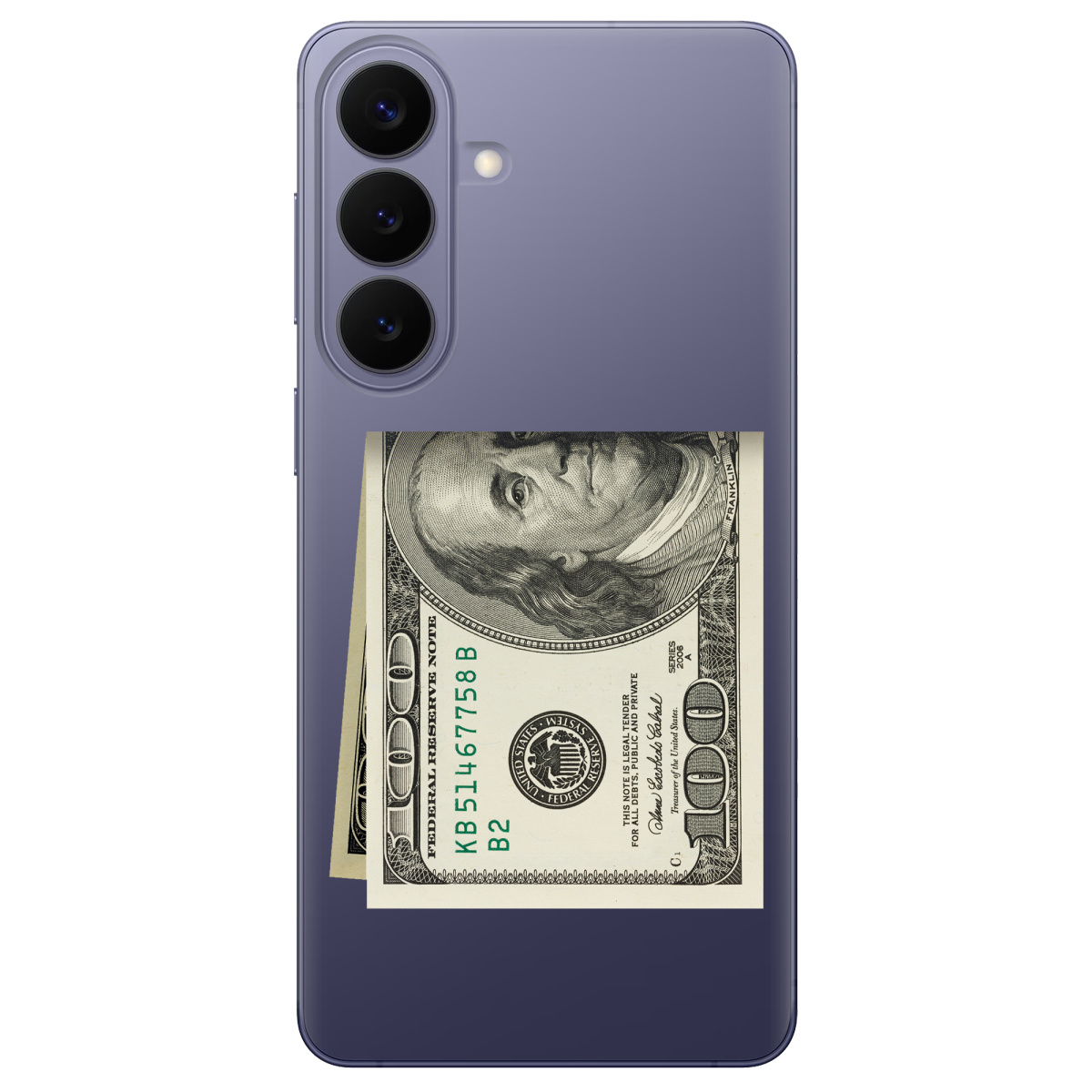 Чохол для Samsung Galaxy S26 Plus прозорий Зігнутий Бенджамін - фото 1 - Чохли для телефонів