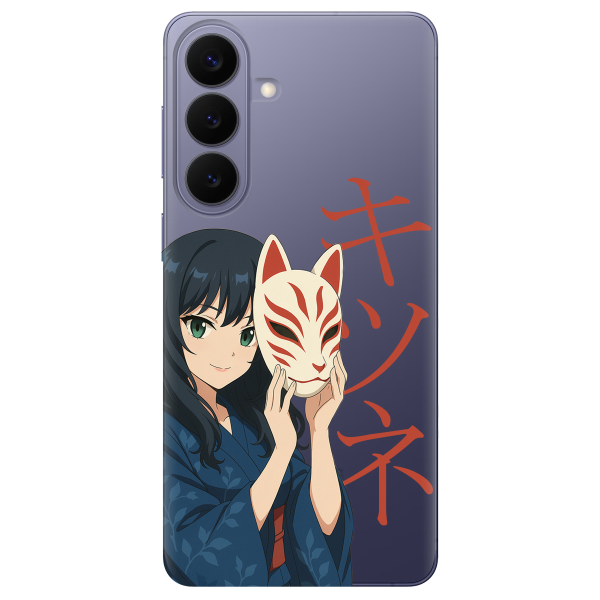 Чохол для Samsung Galaxy S26 Plus прозорий Кітсуне - фото 1 - Чохли для телефонів