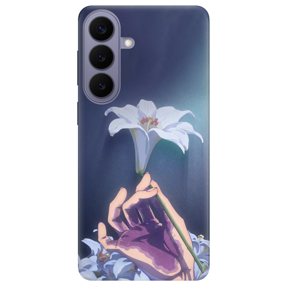 Чехол для Samsung Galaxy S26 Plus прозрачный White blossoms - фото 1 - Чехлы для телефонов