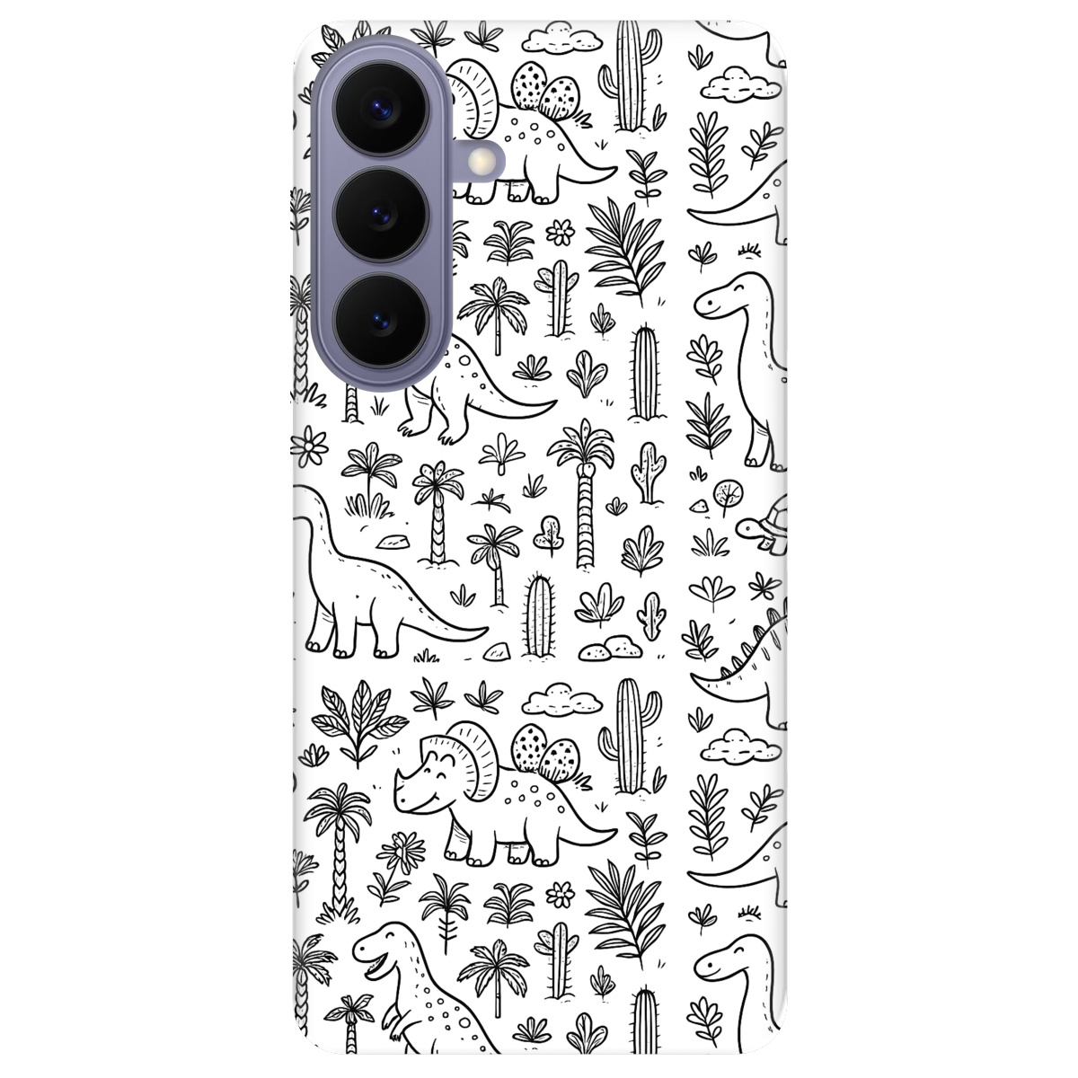 Чохол для Samsung Galaxy S26 Plus прозорий Милі динозаври - фото 1 - Чохли для телефонів
