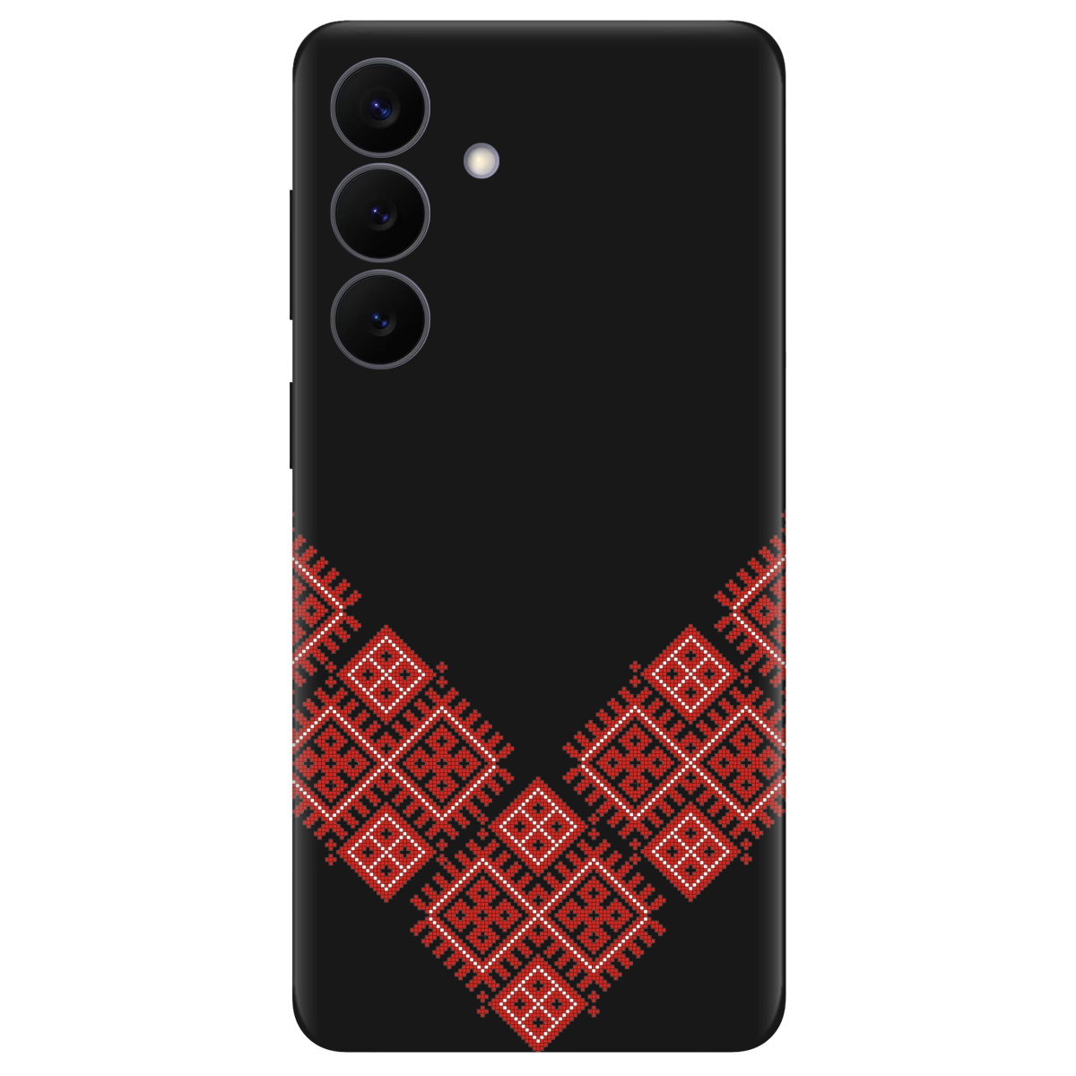 Чохол для Samsung Galaxy S26 Plus чорний матовий soft touch Вишивана доля - фото 1 - Чохли для телефонів