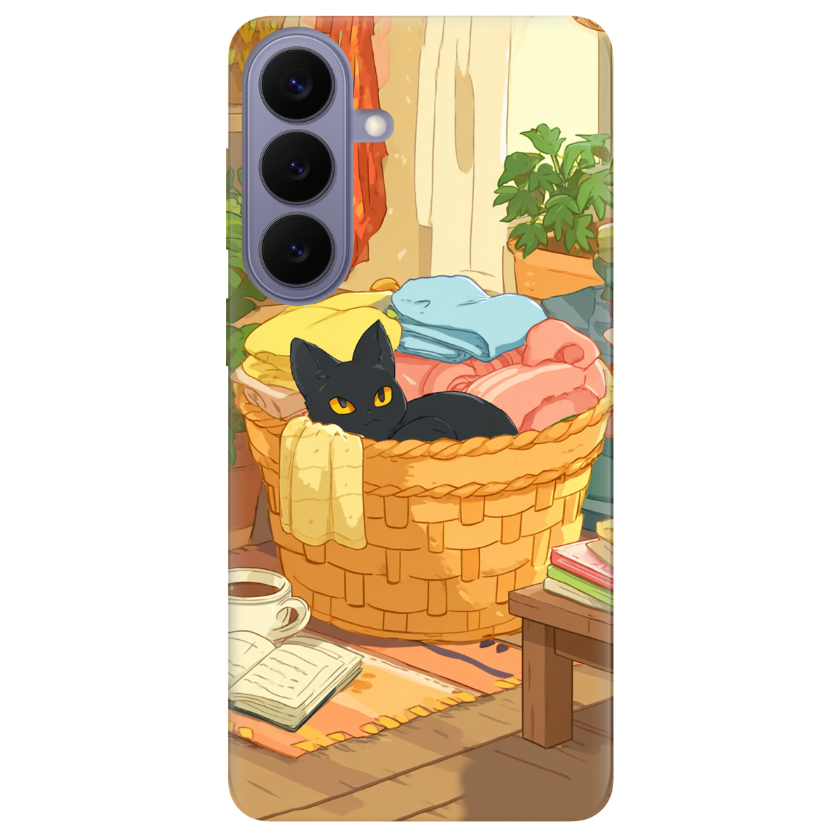 Чохол для Samsung Galaxy S26 Plus прозорий Затишок у кошику - фото 1 - Чохли для телефонів