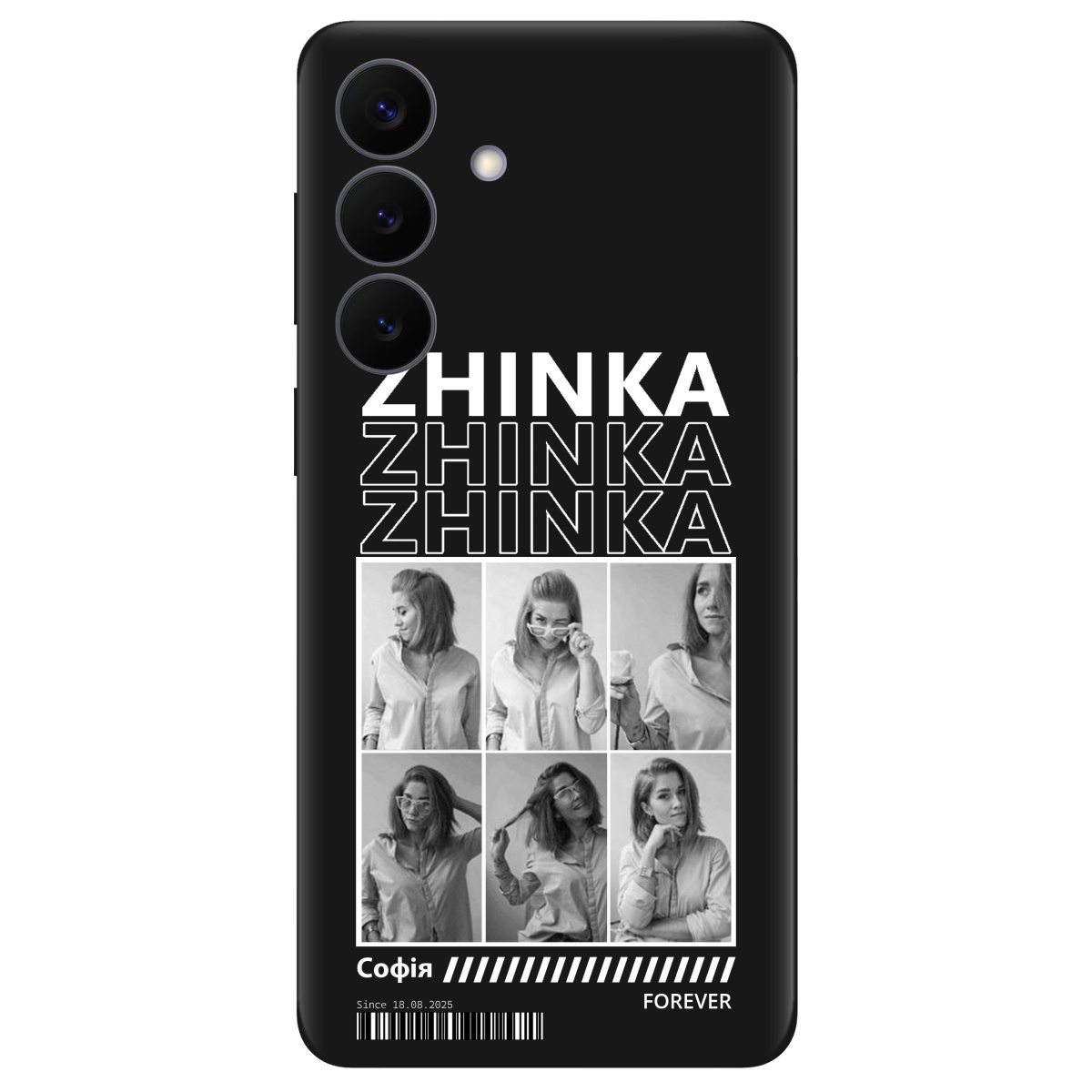 Чохол для Samsung Galaxy S26 Plus чорний матовий soft touch Zhinka (з вашими фото) - фото 1 - Чохли для телефонів
