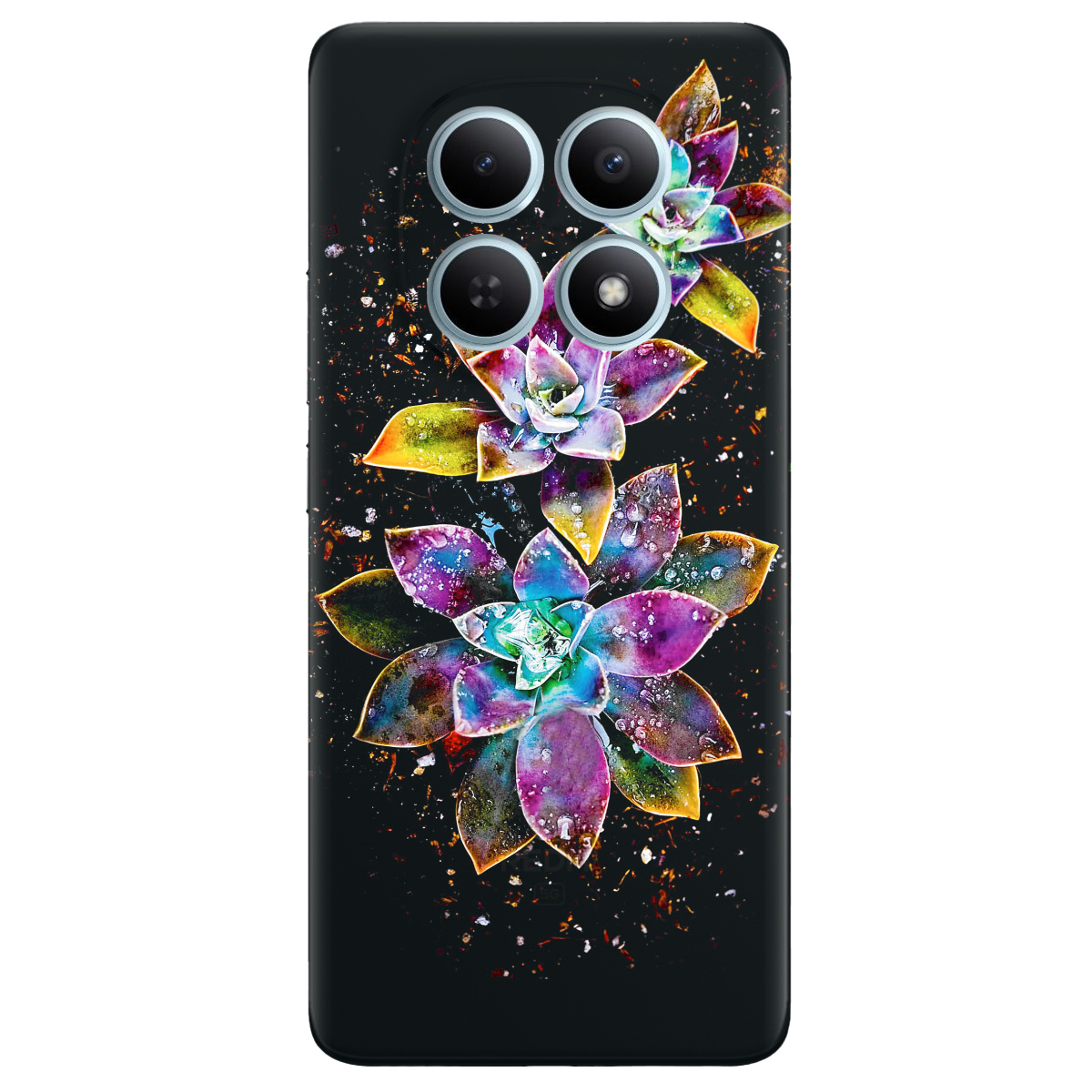 Чохол для Xiaomi Redmi Note 15 4G прозорий Magical flowers - фото 1 - Чохли для телефонів