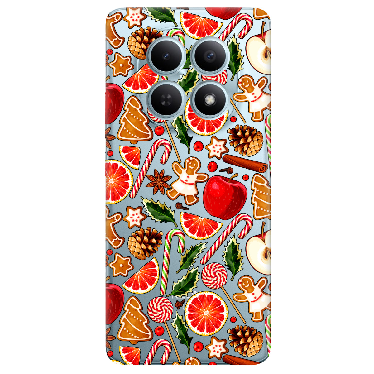 Чехол для Xiaomi Redmi Note 15 4G прозрачный Christmas spices - фото 1 - Чехлы для телефонов