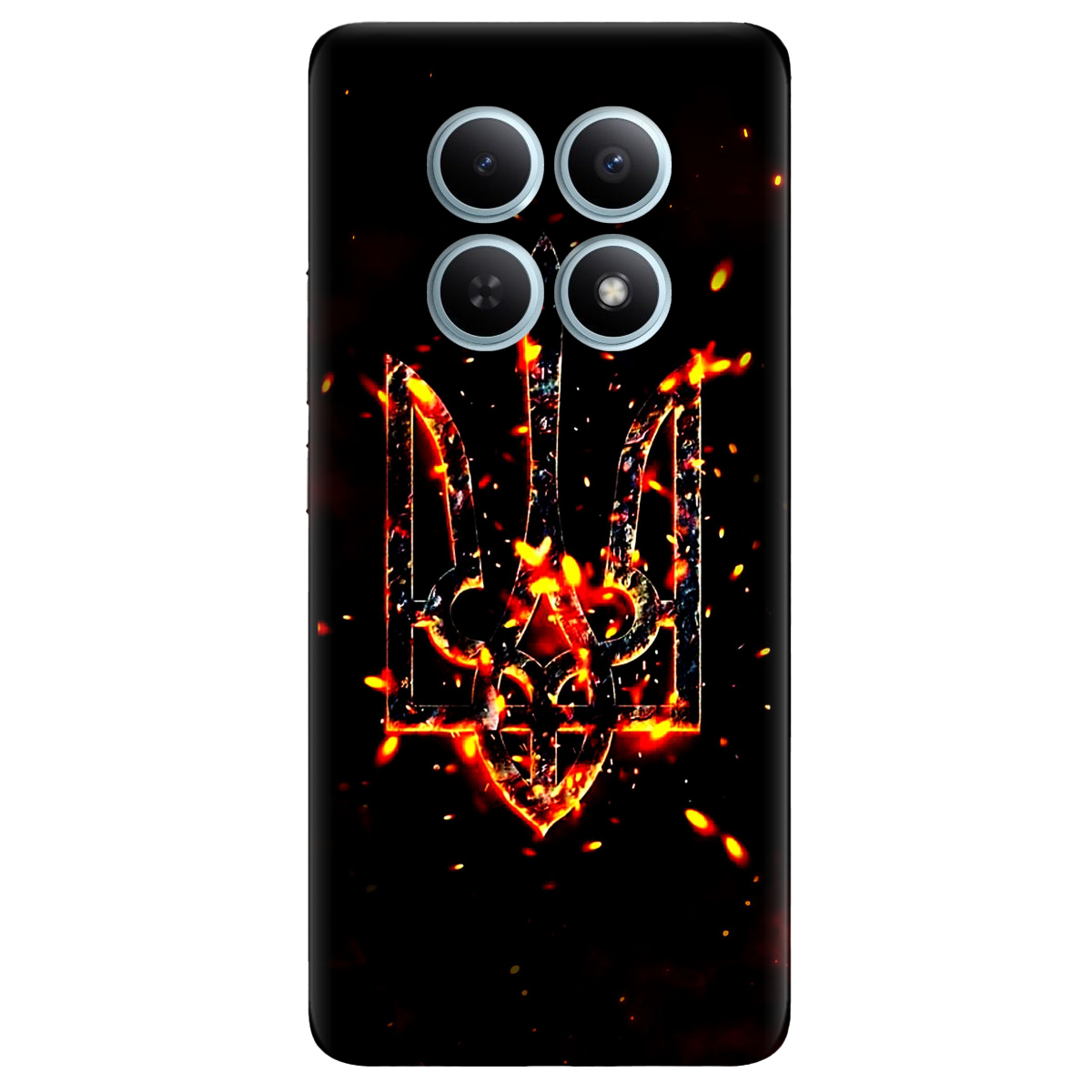 Чохол для Xiaomi Redmi Note 15 4G прозорий Вогонь - фото 1 - Чохли для телефонів