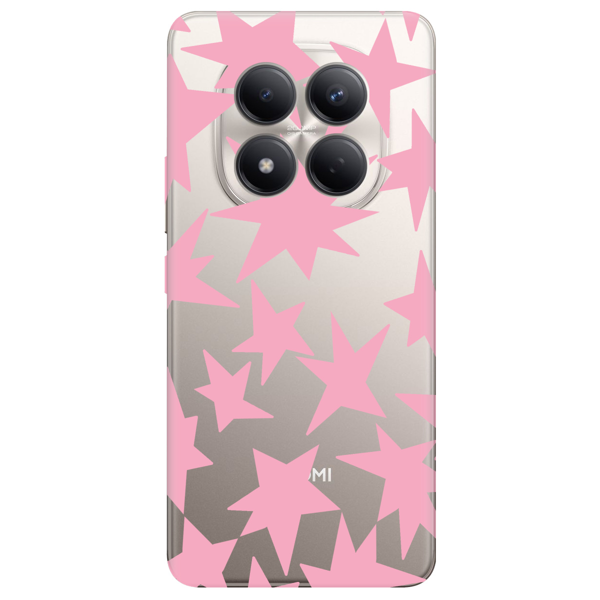 Чохол для Xiaomi Redmi Note 15 Pro 4G прозорий Pink Star - фото 1 - Чохли для телефонів