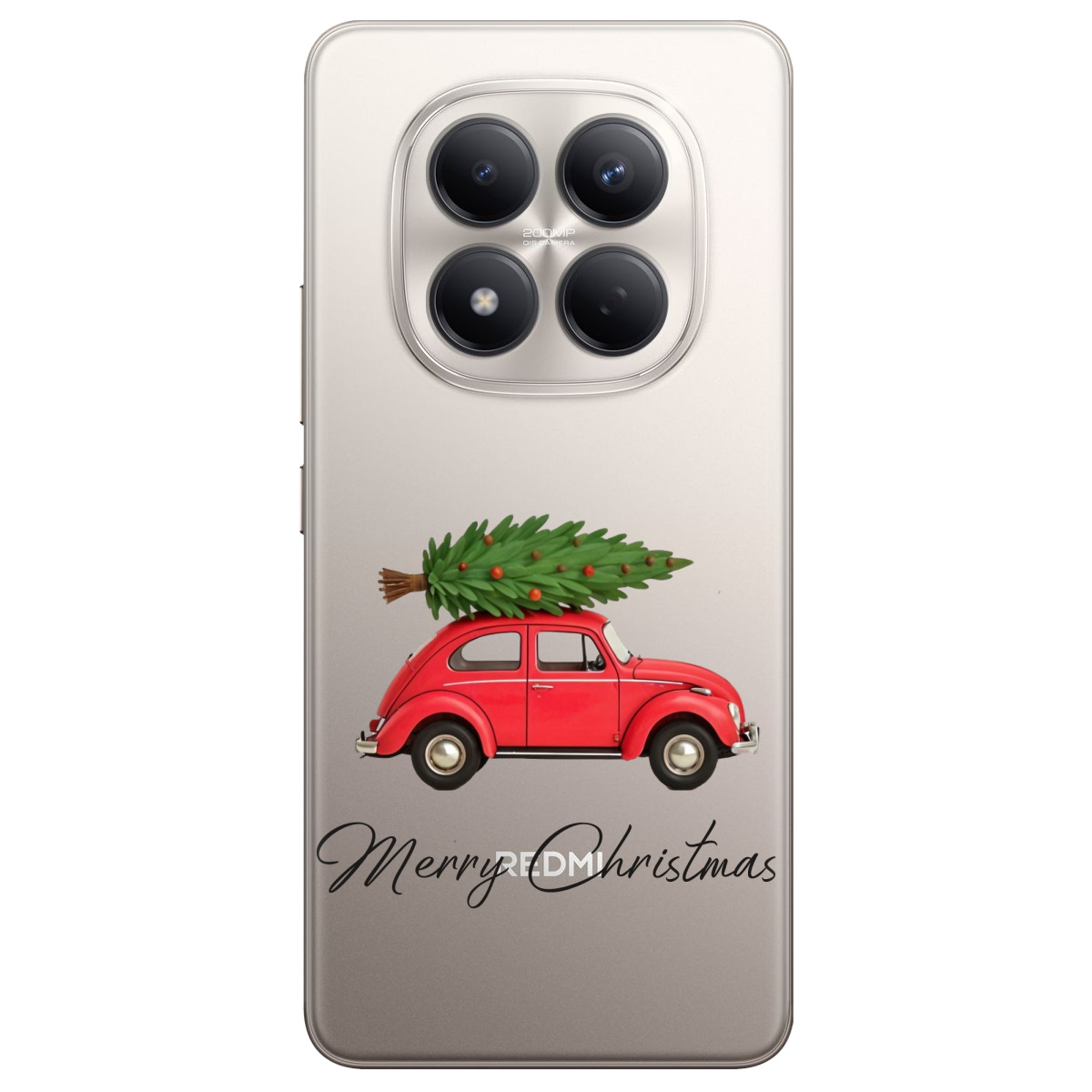 Чохол для Xiaomi Redmi Note 15 Pro 4G прозорий Christmas on Wheels - фото 1 - Чохли для телефонів