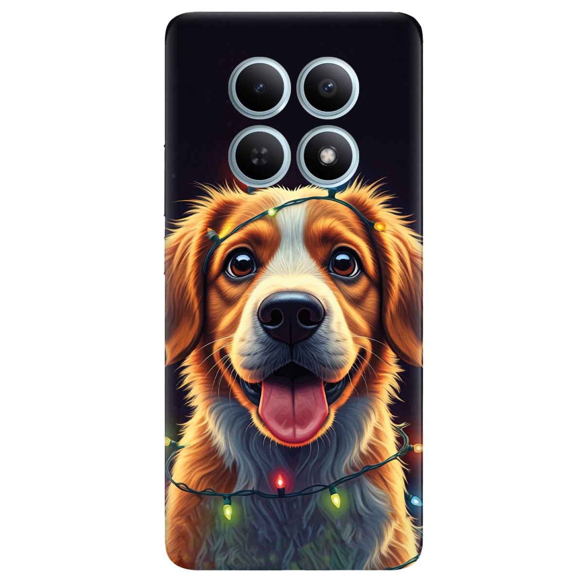 Чохол для Xiaomi Redmi Note 15 4G прозорий Festive Pup - фото 1 - Чохли для телефонів