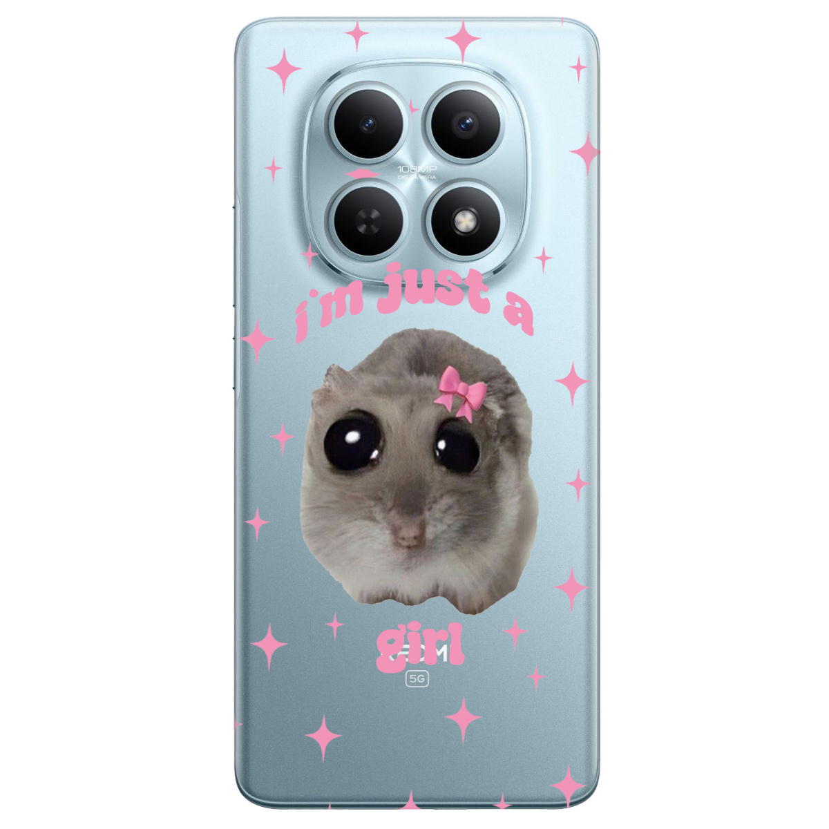 Чохол для Xiaomi Redmi Note 15 4G прозорий Just a girl - фото 1 - Чохли для телефонів