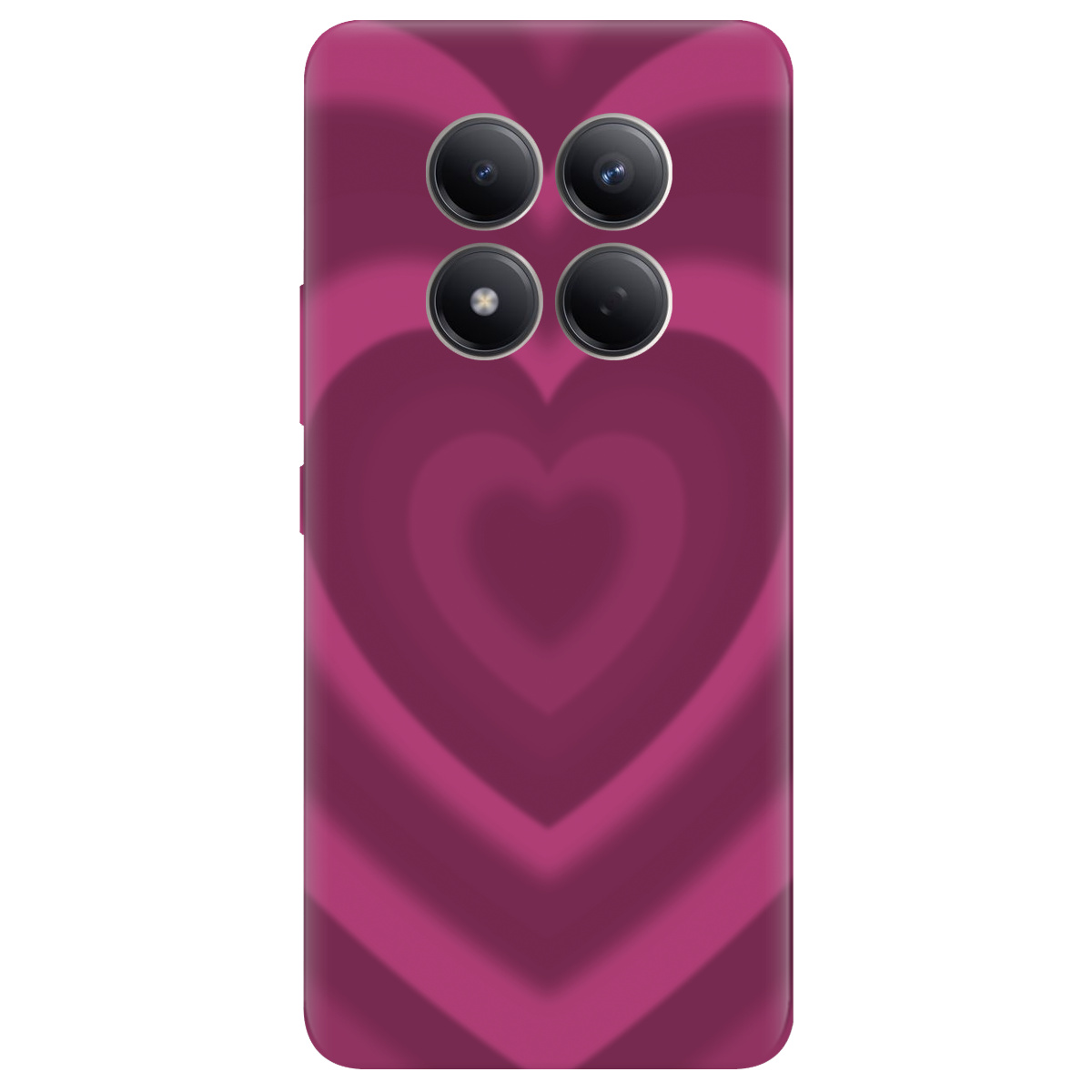 Чехол для Xiaomi Redmi Note 15 Pro 4G прозрачный Pink Heart - фото 1 - Чехлы для телефонов