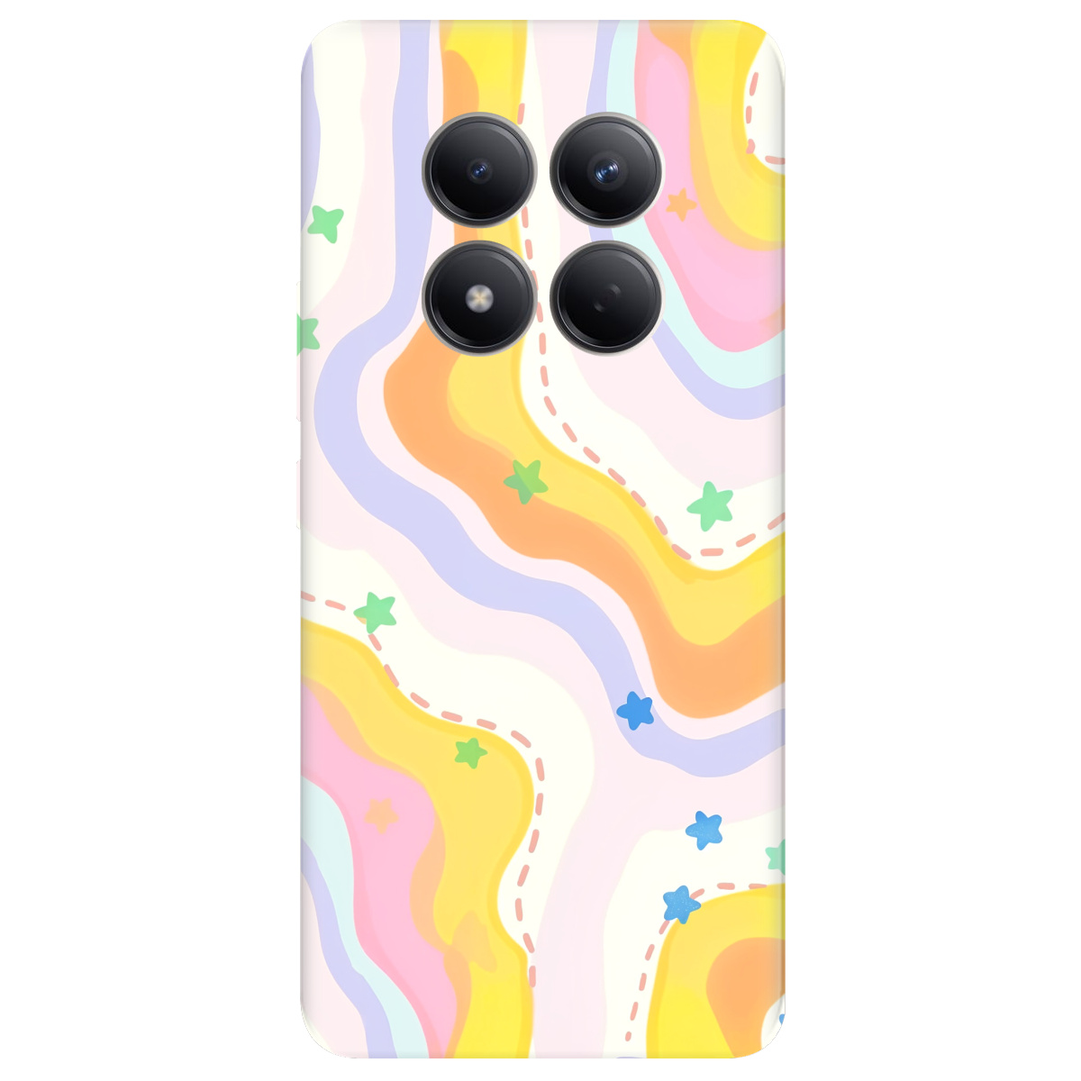 Чехол для Xiaomi Redmi Note 15 Pro 4G прозрачный Candy Clouds - фото 1 - Чехлы для телефонов