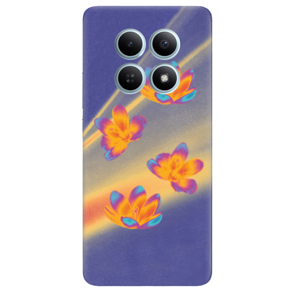 Чехол для Xiaomi Redmi Note 15 4G прозрачный Тепловий цвіт - фото 1 - Чехлы для телефонов