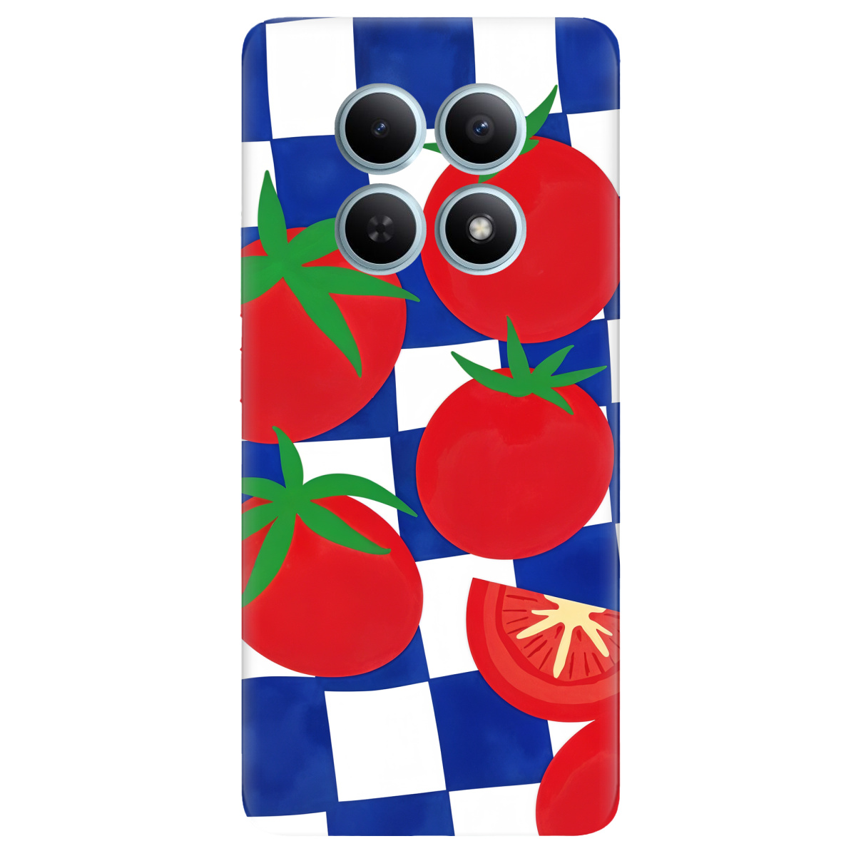 Чохол для Xiaomi Redmi Note 15 4G прозорий Веселі томати - фото 1 - Чохли для телефонів