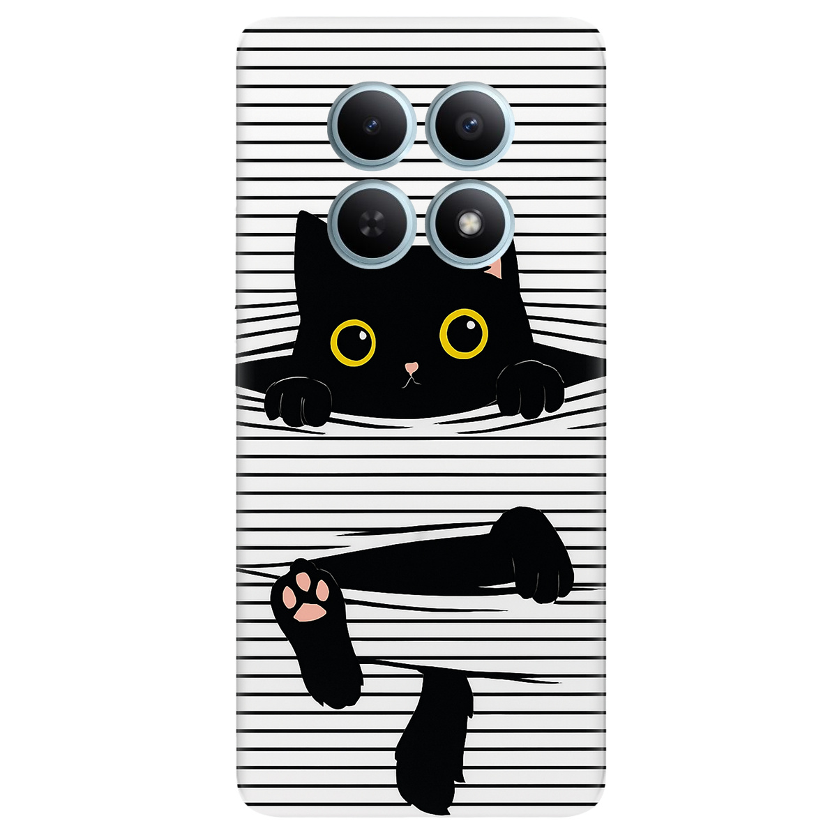 Чохол для Xiaomi Redmi Note 15 4G прозорий Котопастка - фото 1 - Чохли для телефонів