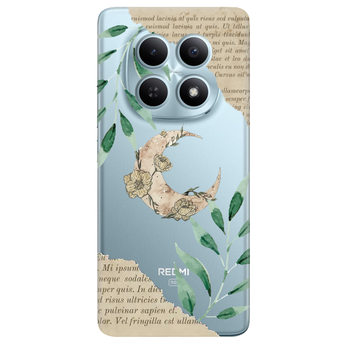 Чохол для Xiaomi Redmi Note 15 4G прозорий Місячні сторінки - фото 1 - Чохли для телефонів