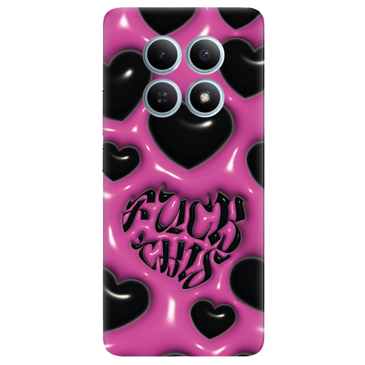 Чохол для Xiaomi Redmi Note 15 4G прозорий Зухвалі серця - фото 1 - Чохли для телефонів