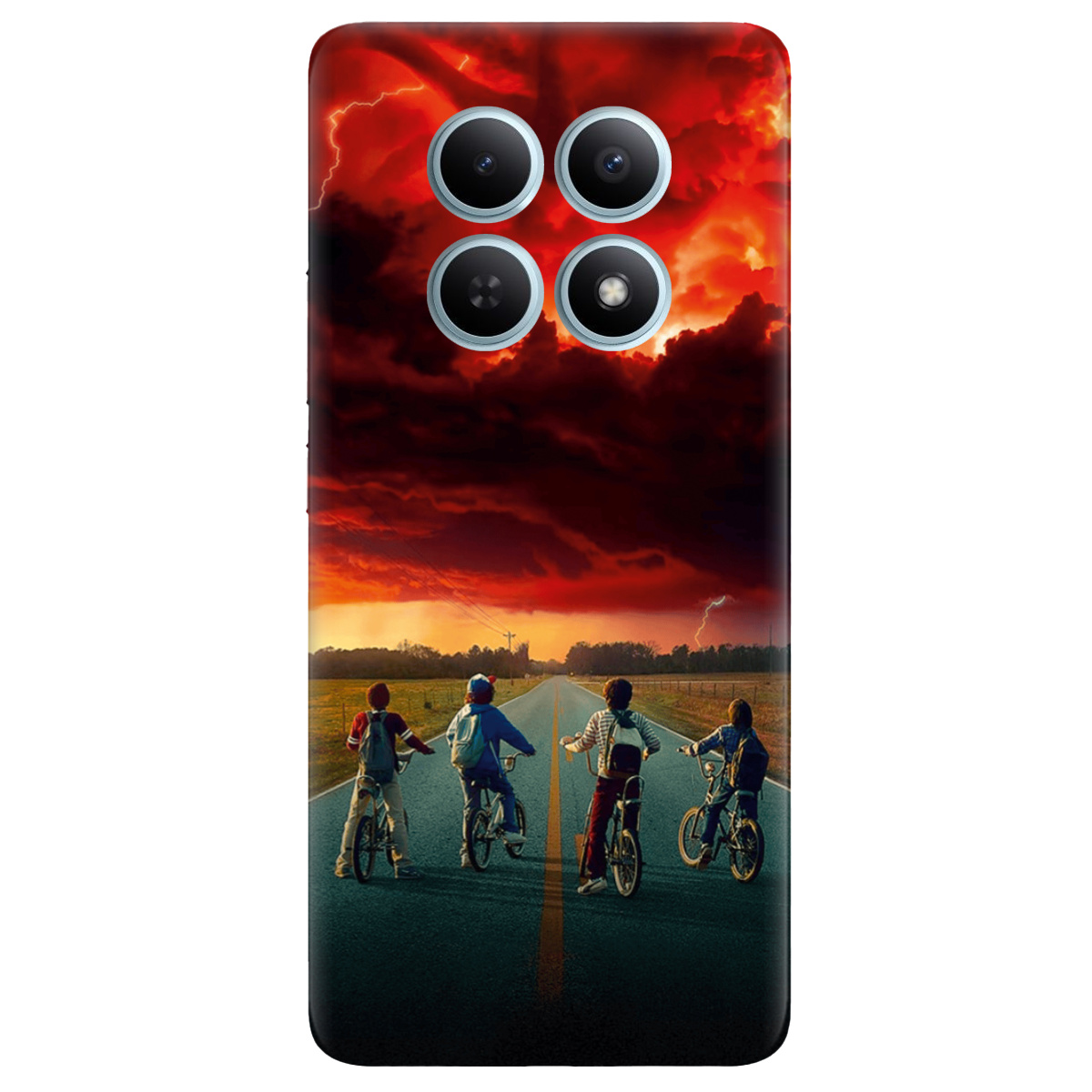 Чохол для Xiaomi Redmi Note 15 4G прозорий Дивні Дива Червоне небо Хокінса - фото 1 - Чохли для телефонів