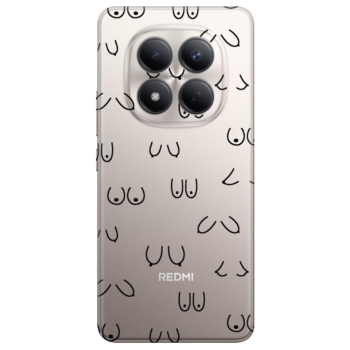 Чехол для Xiaomi Redmi Note 15 Pro 4G прозрачный Лінія тіла - фото 1 - Чехлы для телефонов