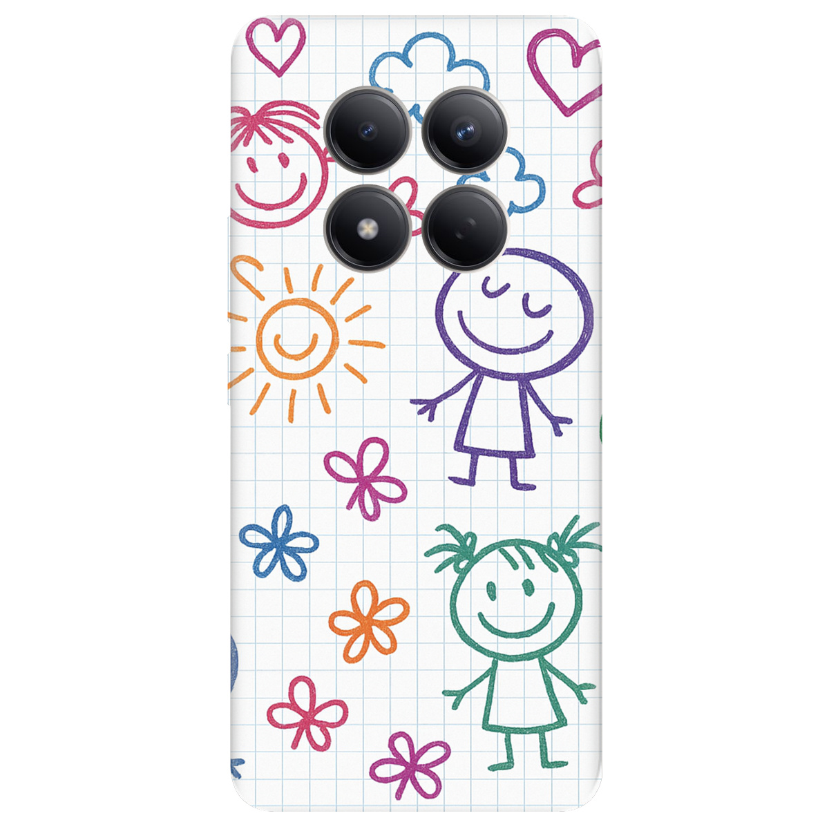 Чохол для Xiaomi Redmi Note 15 Pro 4G прозорий Малюнки в зошиті - фото 1 - Чохли для телефонів