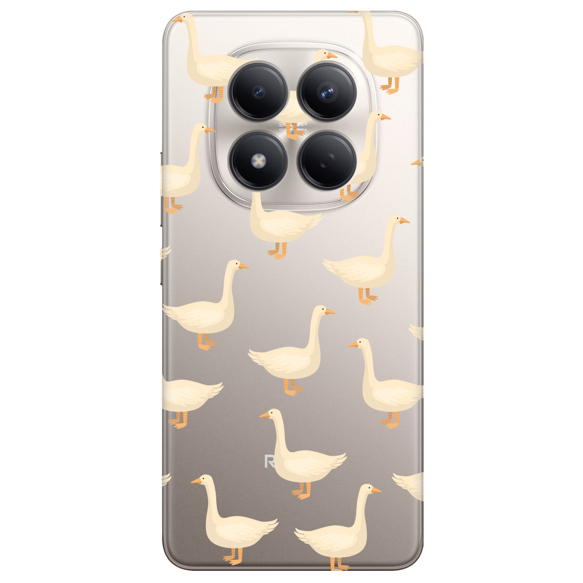 Чохол для Xiaomi Redmi Note 15 Pro 4G прозорий Гуси в тренді - фото 1 - Чохли для телефонів