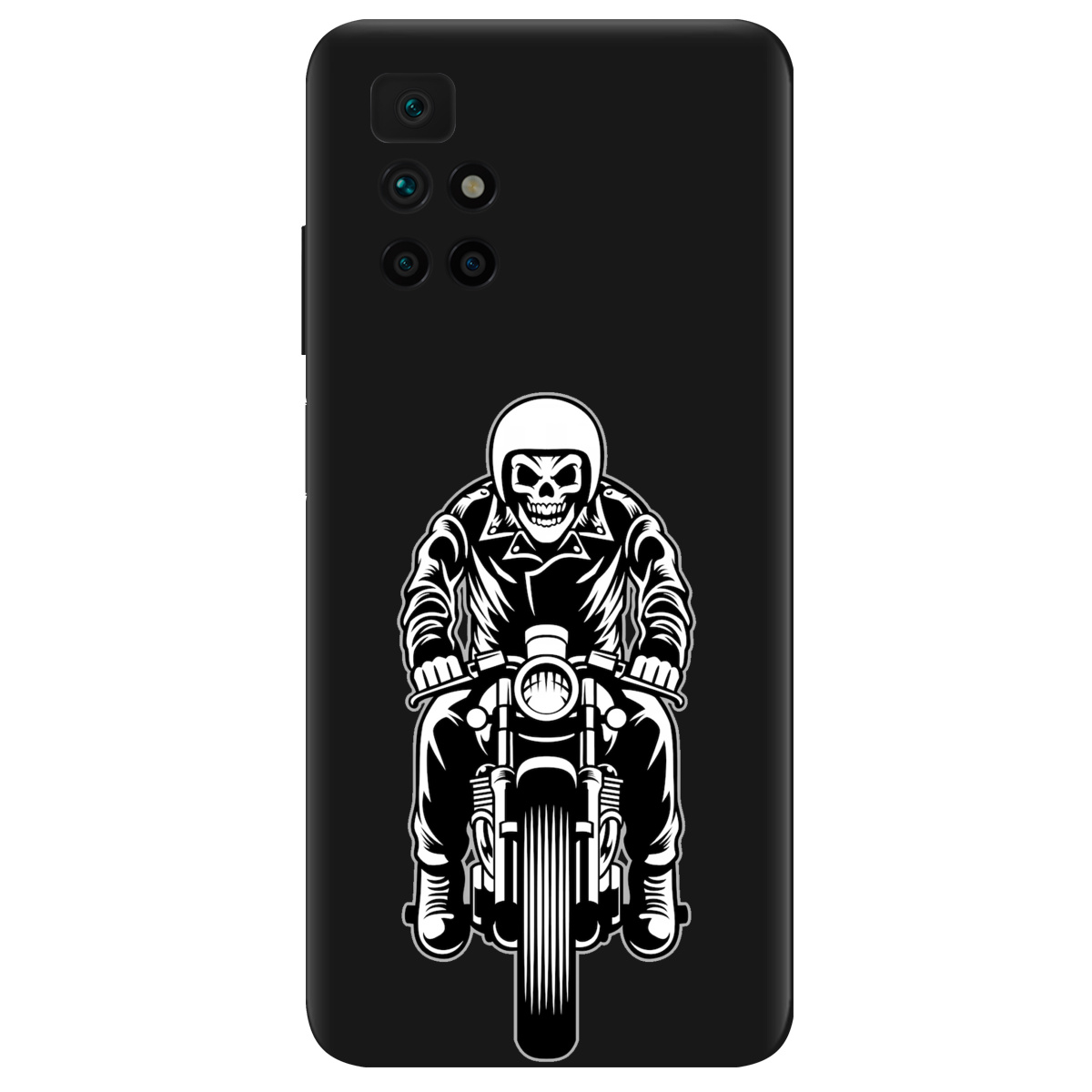 Чохол для Xiaomi Redmi 10 чорний матовий soft touch Нічний вершник - фото 1 - Чохли для телефонів