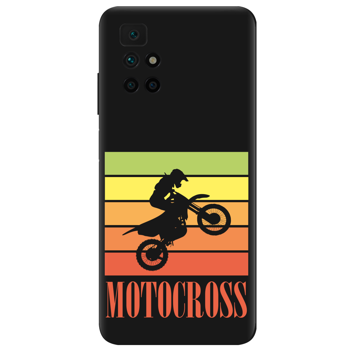 Чохол для Xiaomi Redmi 10 чорний матовий soft touch Motocross - фото 1 - Чохли для телефонів