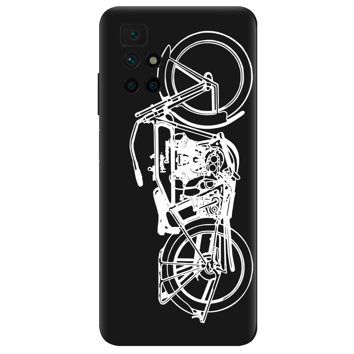 Чохол для Xiaomi Redmi 10 чорний матовий soft touch Залізна воля - фото 1 - Чохли для телефонів