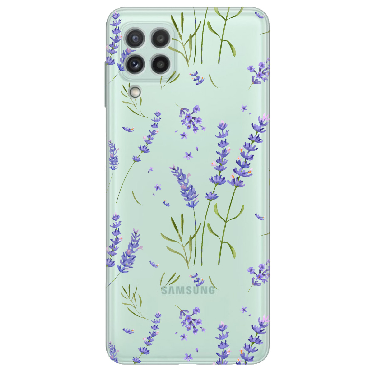 Чохол для Samsung Galaxy A22 4G прозорий Lavender - фото 1 - Чохли для телефонів