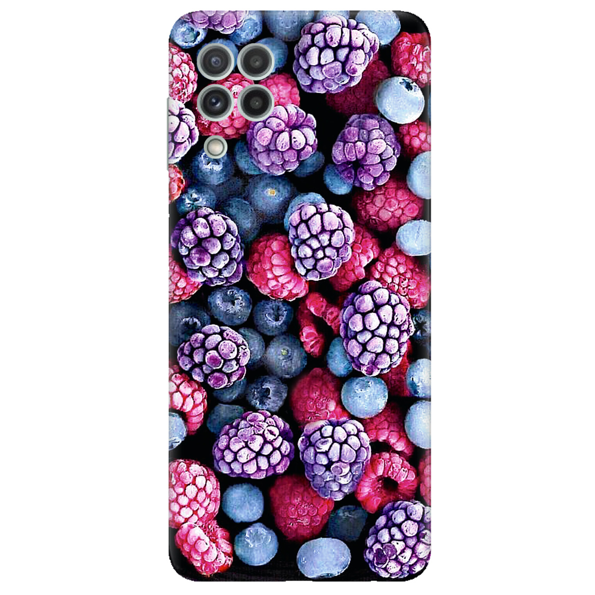 Чехол для Samsung Galaxy M22 прозрачный Frosty berry - фото 1 - Чехлы для телефонов
