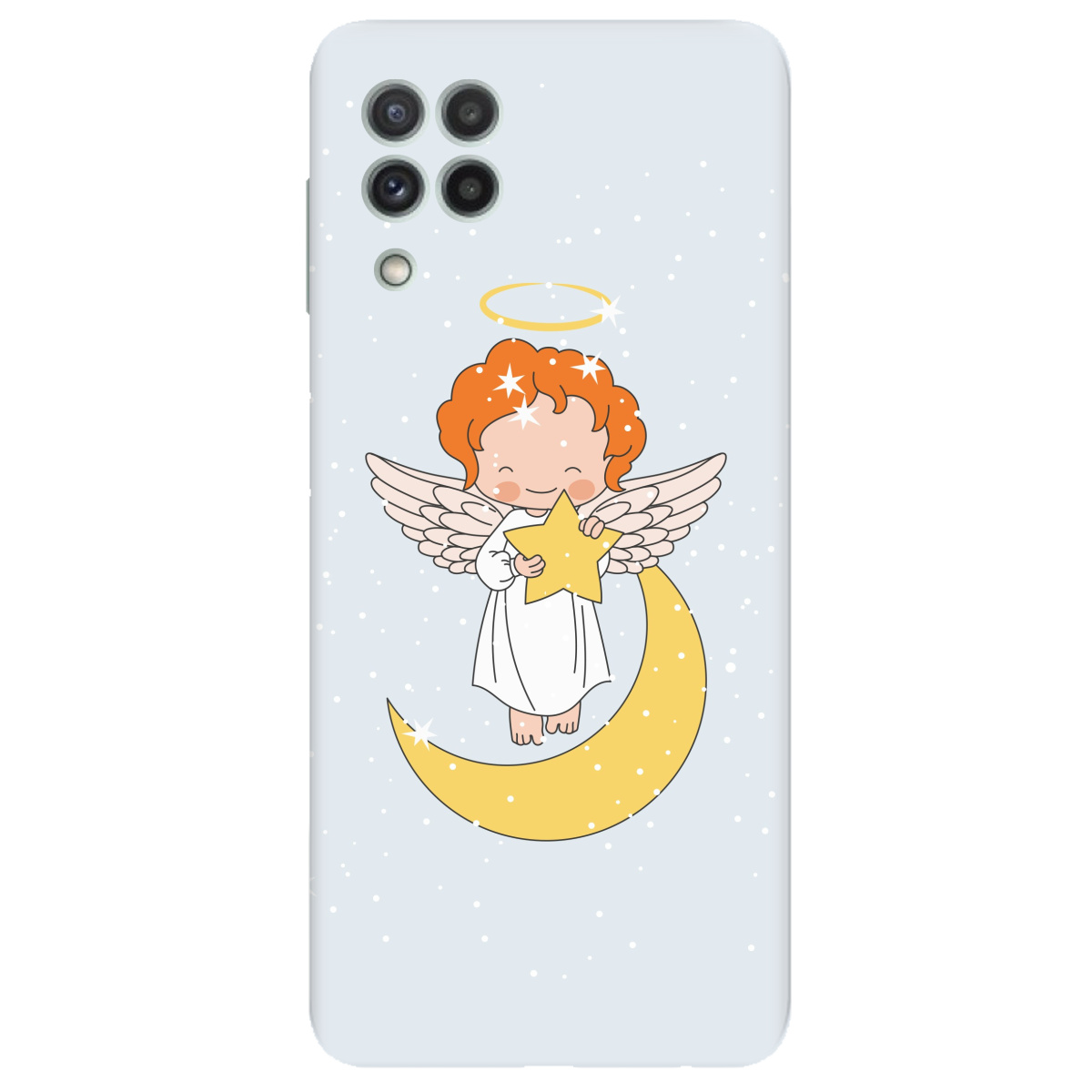 Чехол для Samsung Galaxy M22 прозрачный Angel - фото 1 - Чехлы для телефонов
