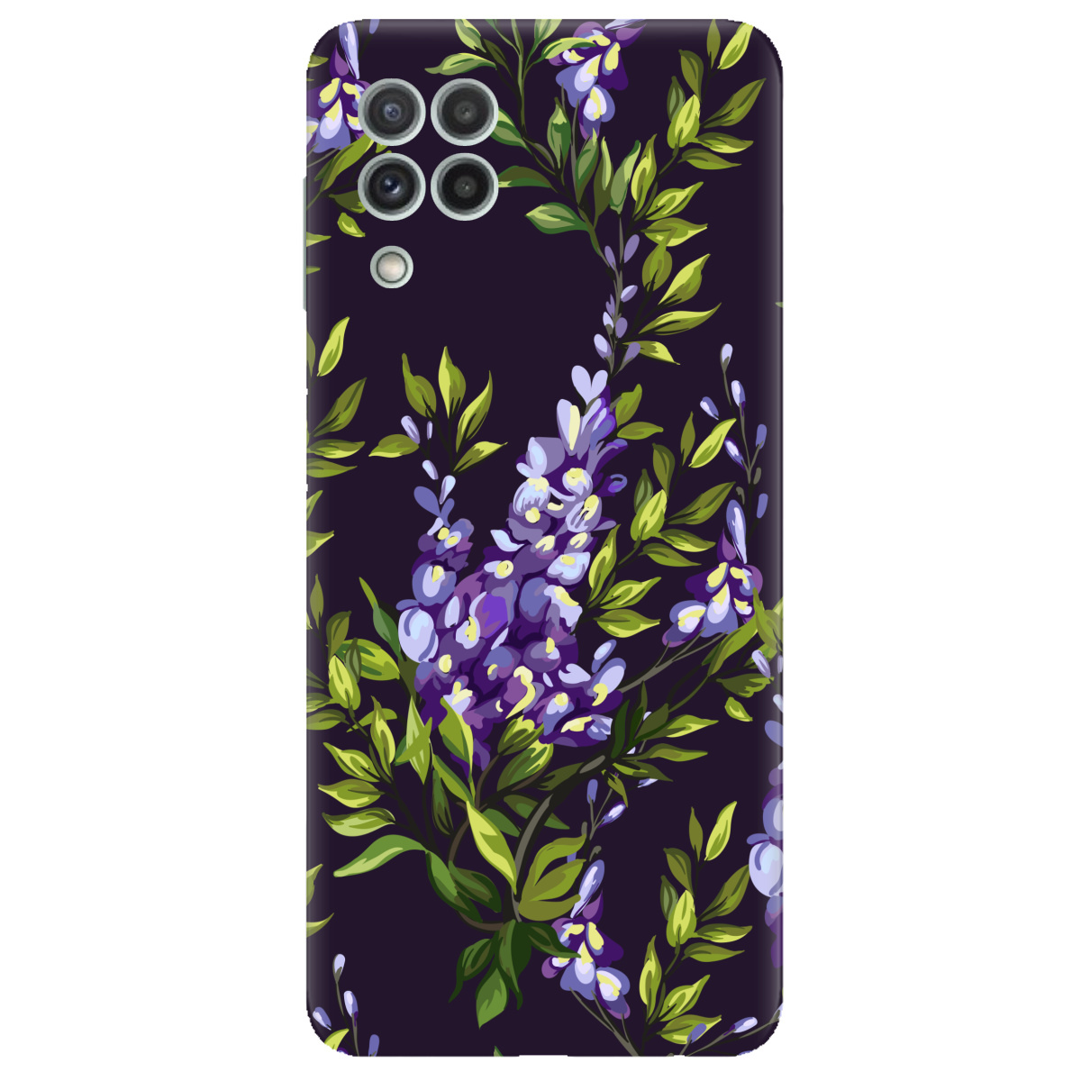 Чохол для Samsung Galaxy M22 прозорий Violet - фото 1 - Чохли для телефонів