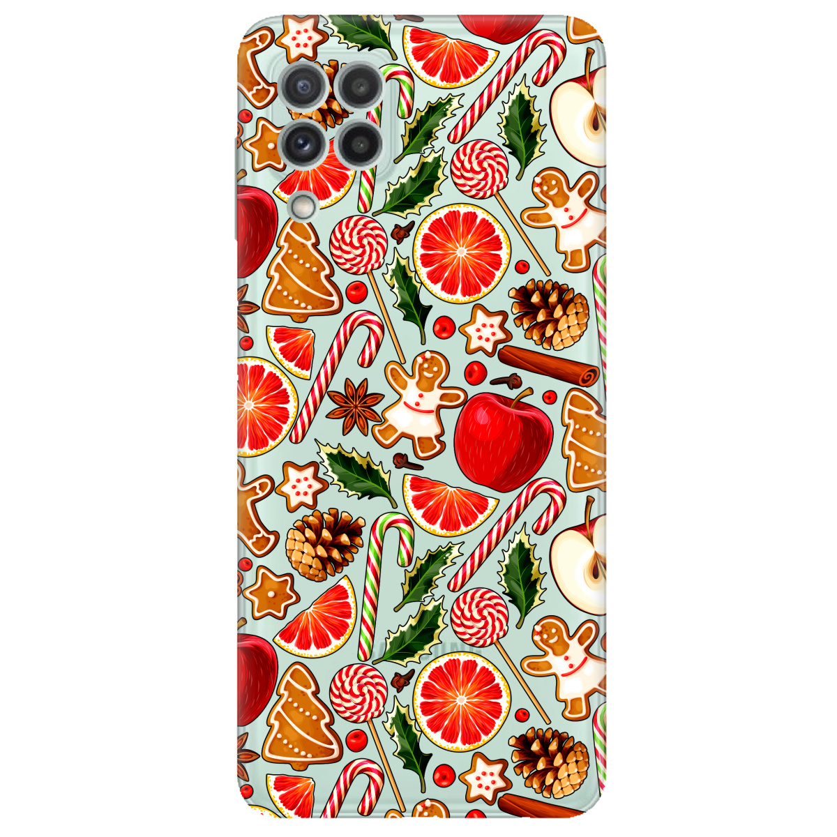 Чохол для Samsung Galaxy M22 прозорий Christmas spices - фото 1 - Чохли для телефонів
