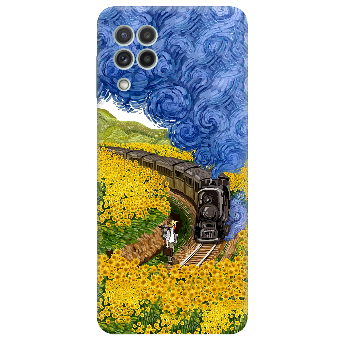 Чохол для Samsung Galaxy M32 прозорий Train - фото 1 - Чохли для телефонів