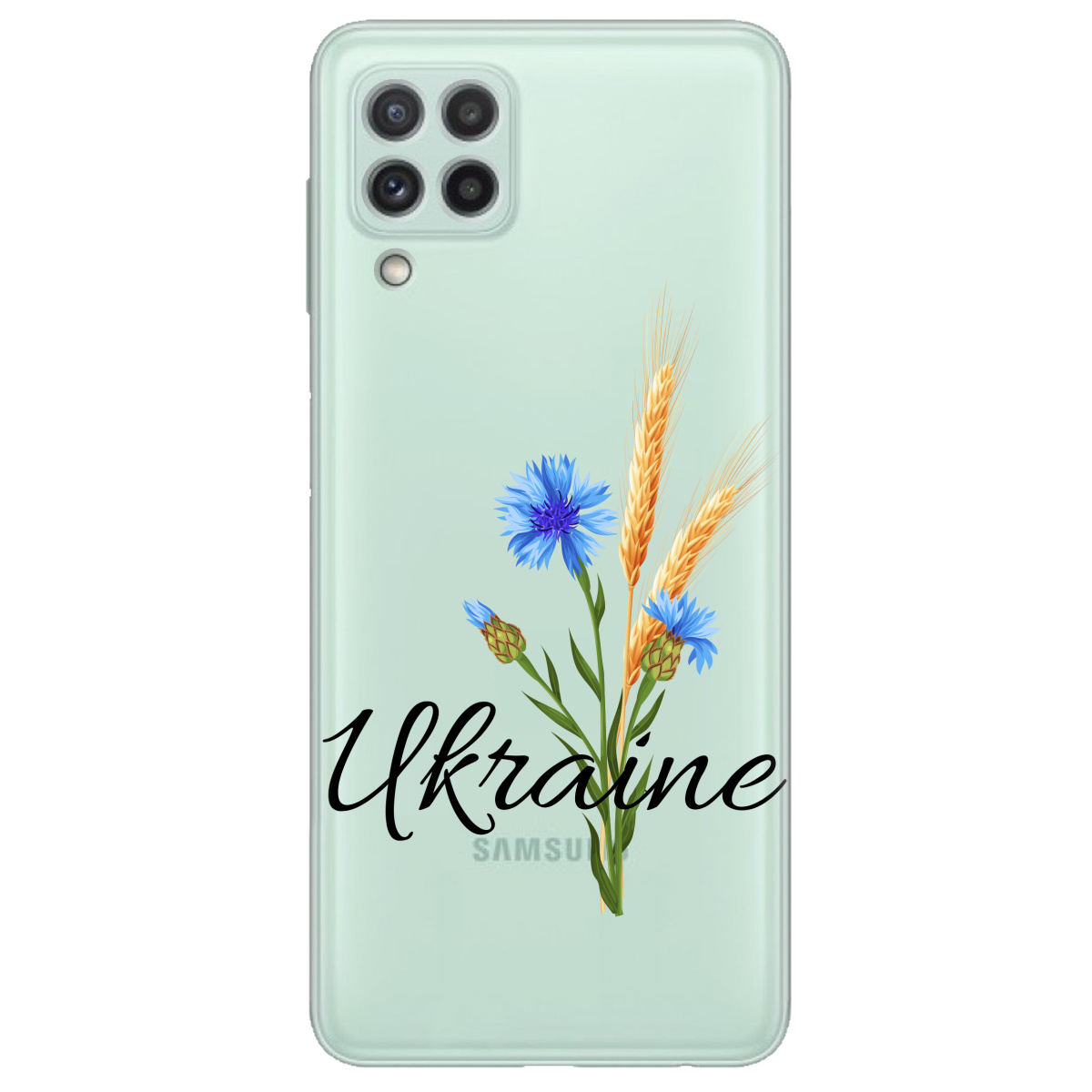Чохол для Samsung Galaxy A22 4G прозорий Незалежна Україна - фото 1 - Чохли для телефонів