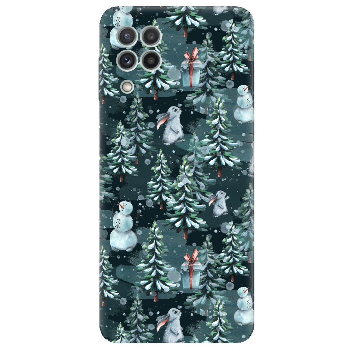 Чохол для Samsung Galaxy M22 прозорий Winter forest - фото 1 - Чохли для телефонів