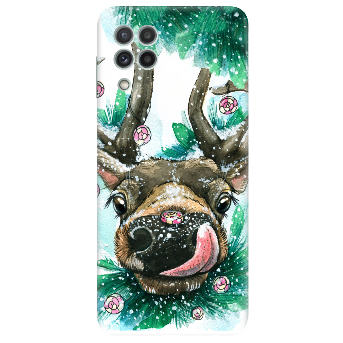 Чохол для Samsung Galaxy M32 прозорий Сute deer - фото 1 - Чохли для телефонів