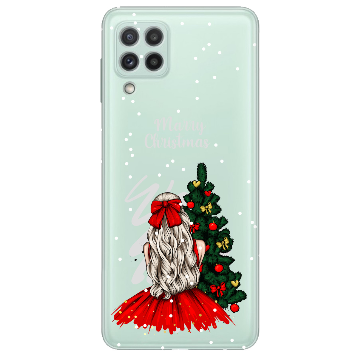Чохол для Samsung Galaxy M22 прозорий Beautiful christmas - фото 1 - Чохли для телефонів