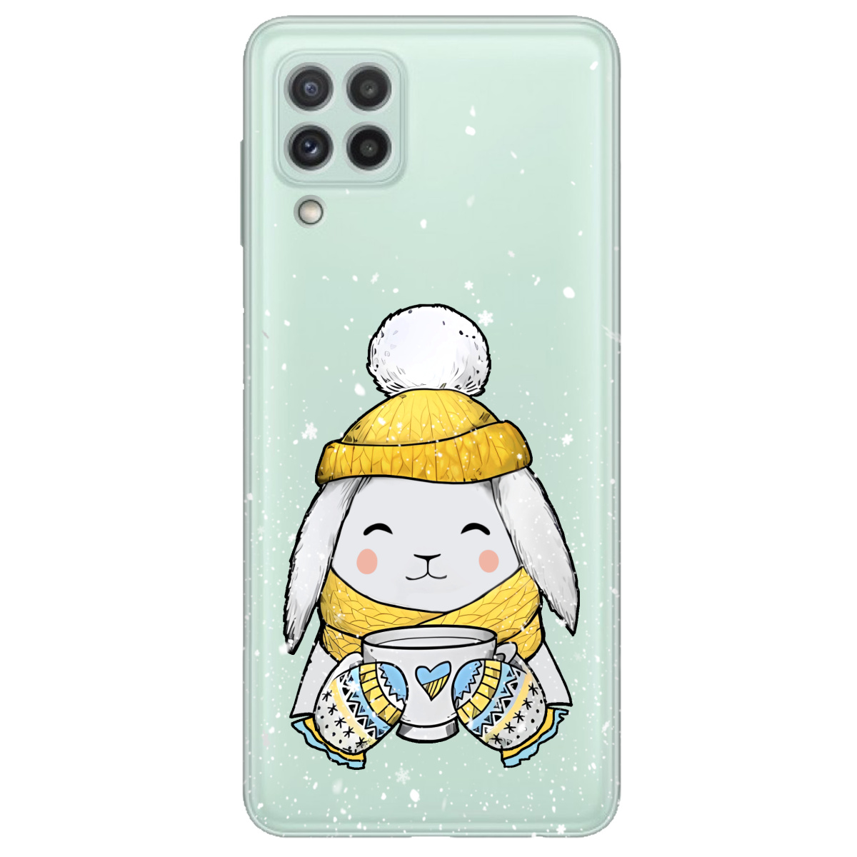 Чехол для Samsung Galaxy M22 прозрачный Пухнастик - фото 1 - Чехлы для телефонов