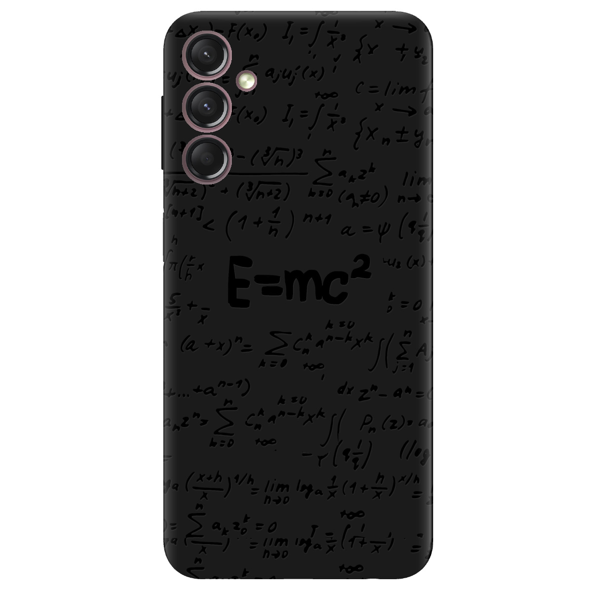 Чехол для Samsung Galaxy A05s черный матовый soft touch Black Einstein - фото 1 - Чехлы для телефонов