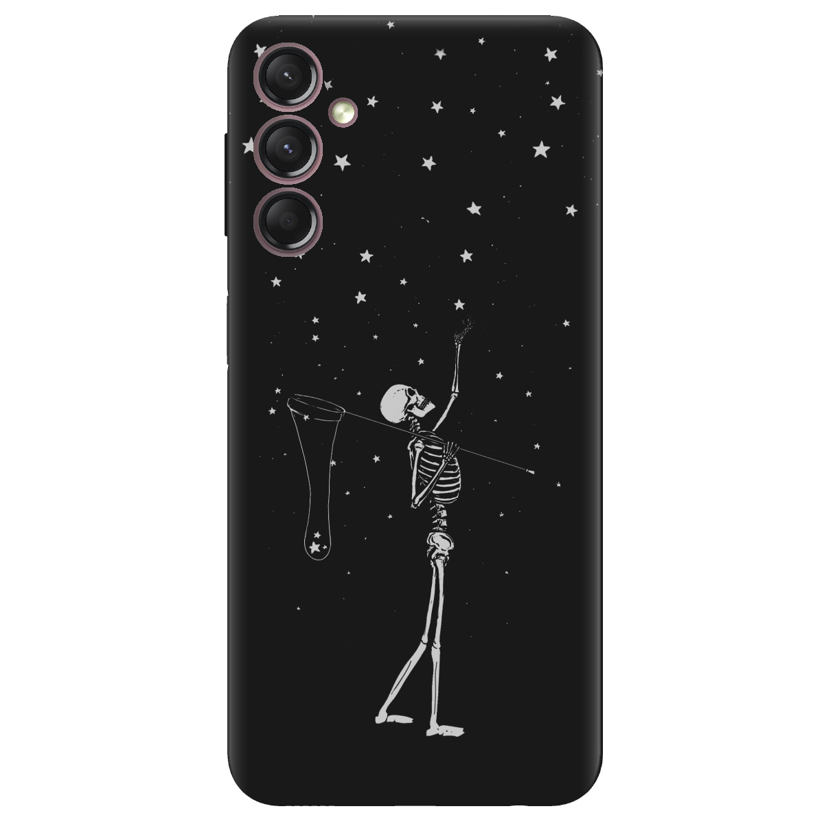 Чехол для Samsung Galaxy A05s черный матовый soft touch Stars night - фото 1 - Чехлы для телефонов