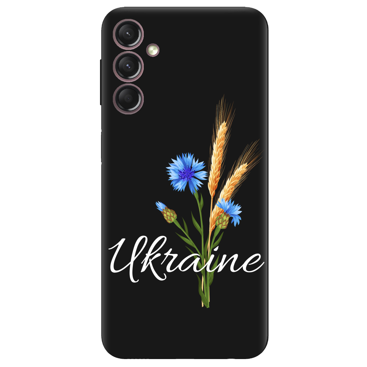 Чехол для Samsung Galaxy A05s черный матовый soft touch Незалежна Україна - фото 1 - Чехлы для телефонов