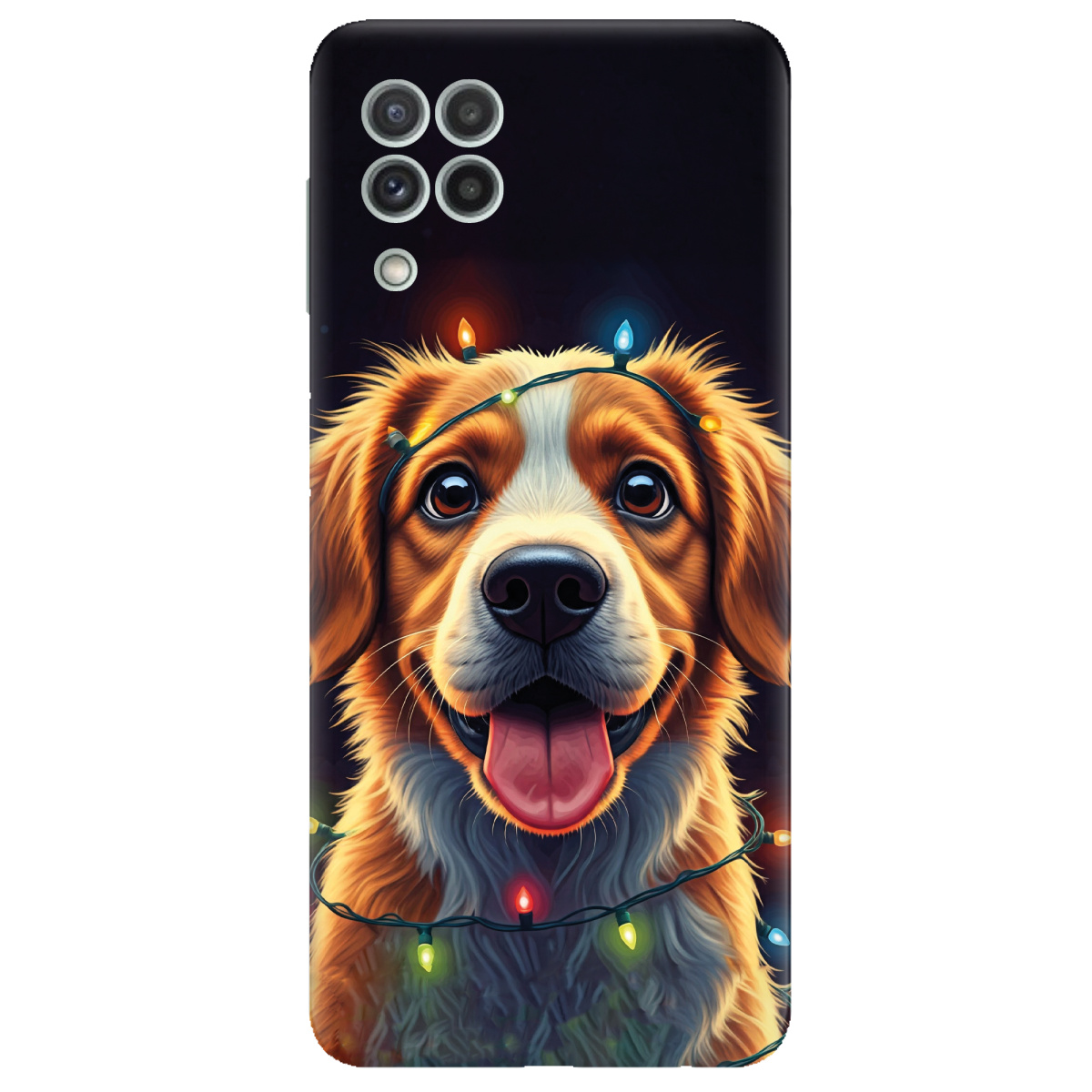 Чехол для Samsung Galaxy M22 прозрачный Festive Pup - фото 1 - Чехлы для телефонов