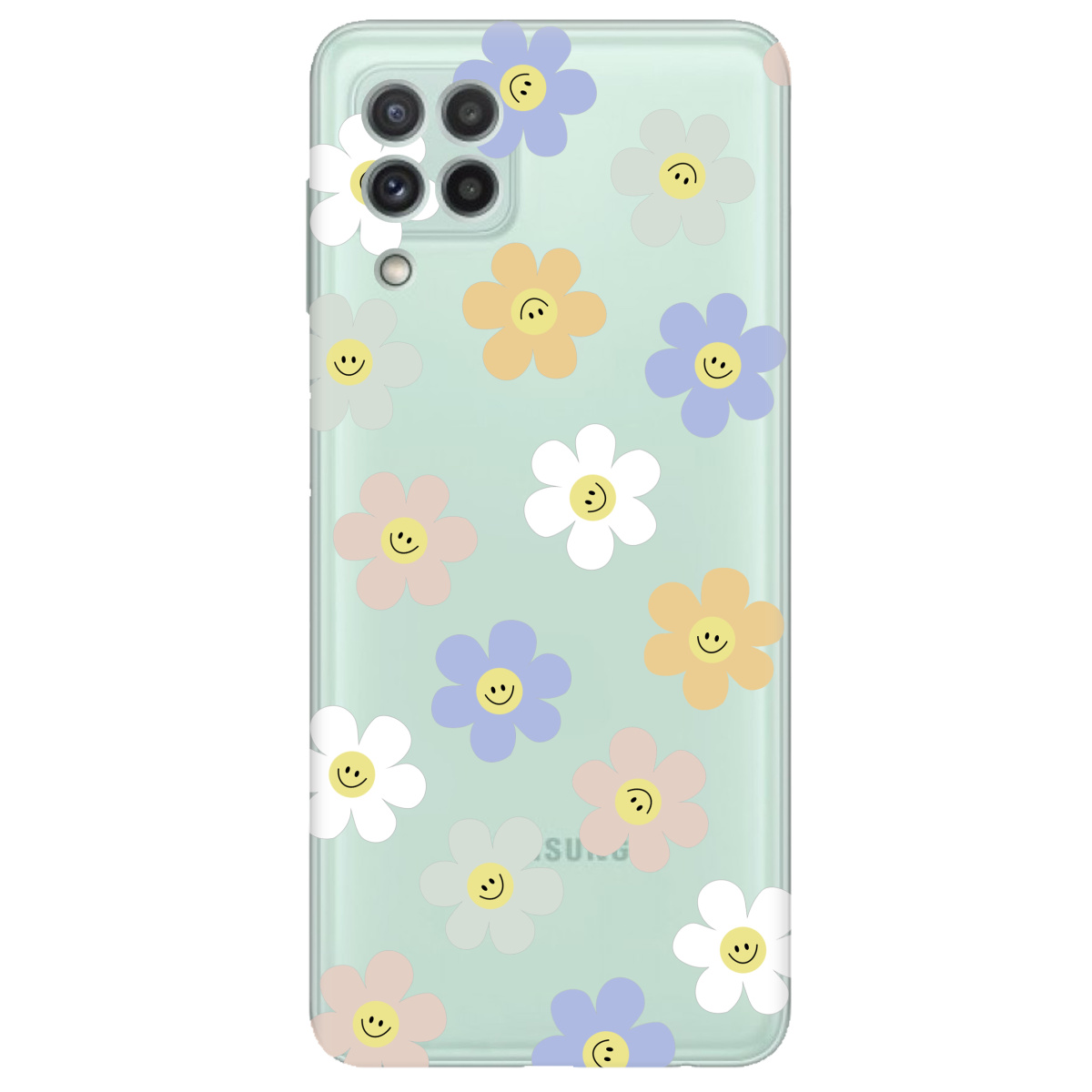 Чохол для Samsung Galaxy M22 прозорий Pastel Garden - фото 1 - Чохли для телефонів