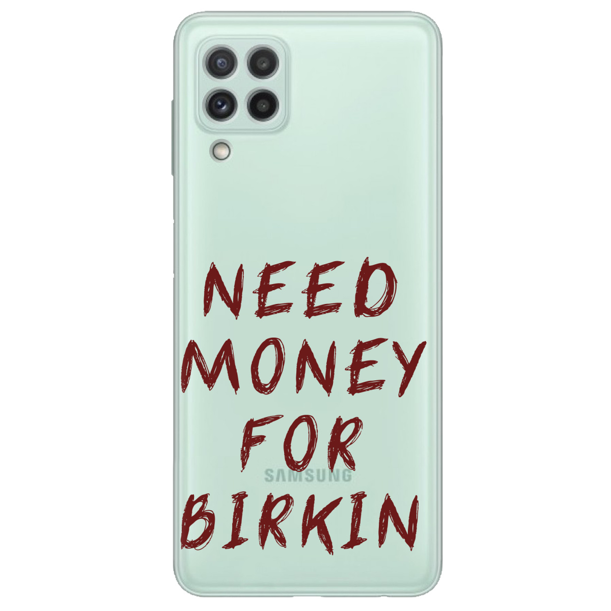 Чохол для Samsung Galaxy M22 прозорий Need money - фото 1 - Чохли для телефонів
