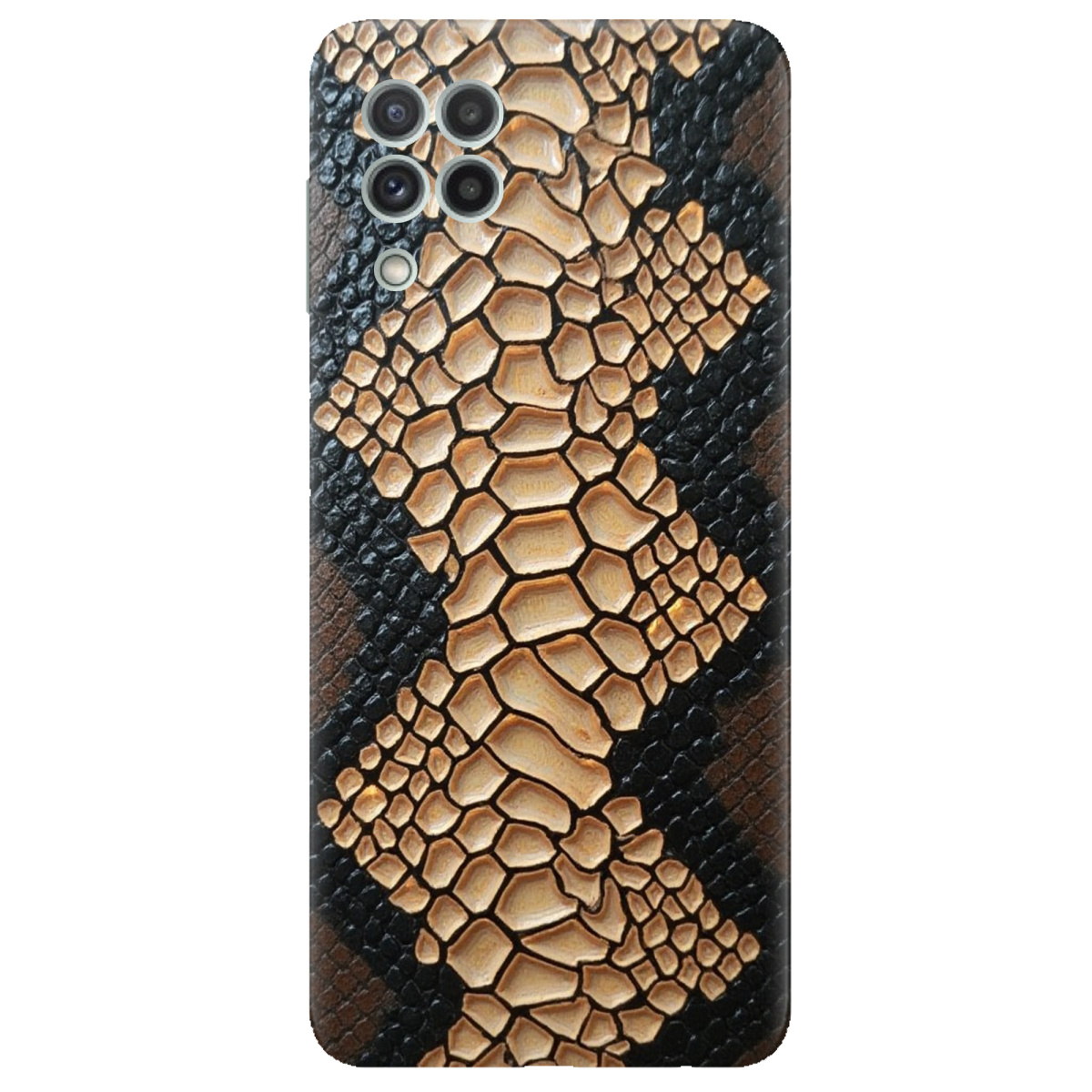 Чохол для Samsung Galaxy M22 прозорий Королівська змія - фото 1 - Чохли для телефонів